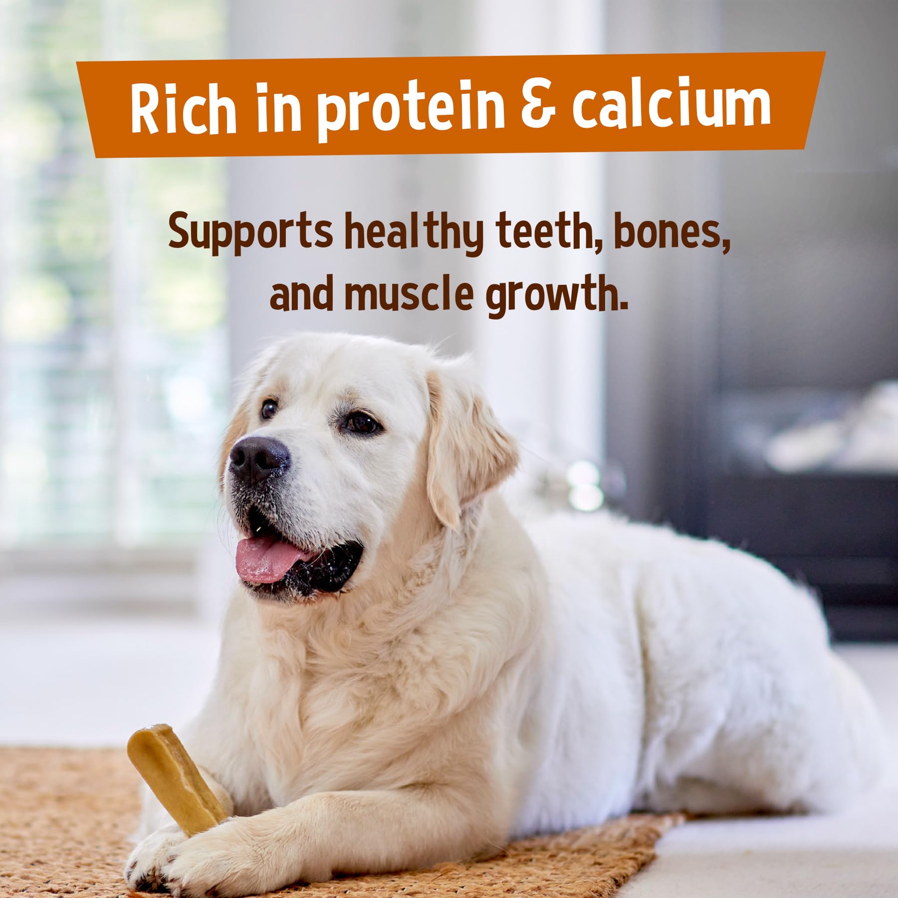 Yakers Apple Dog Chew for Large Breeds - Extra Large Size | Promotes Dental Health | High Protein & Calcium 8