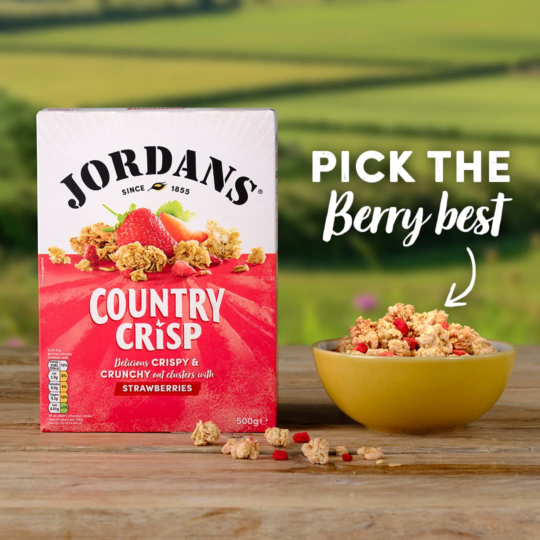 Jordans Country Crisp Strawberry Breakfast Cereal - Oat and Barley Clusters 4