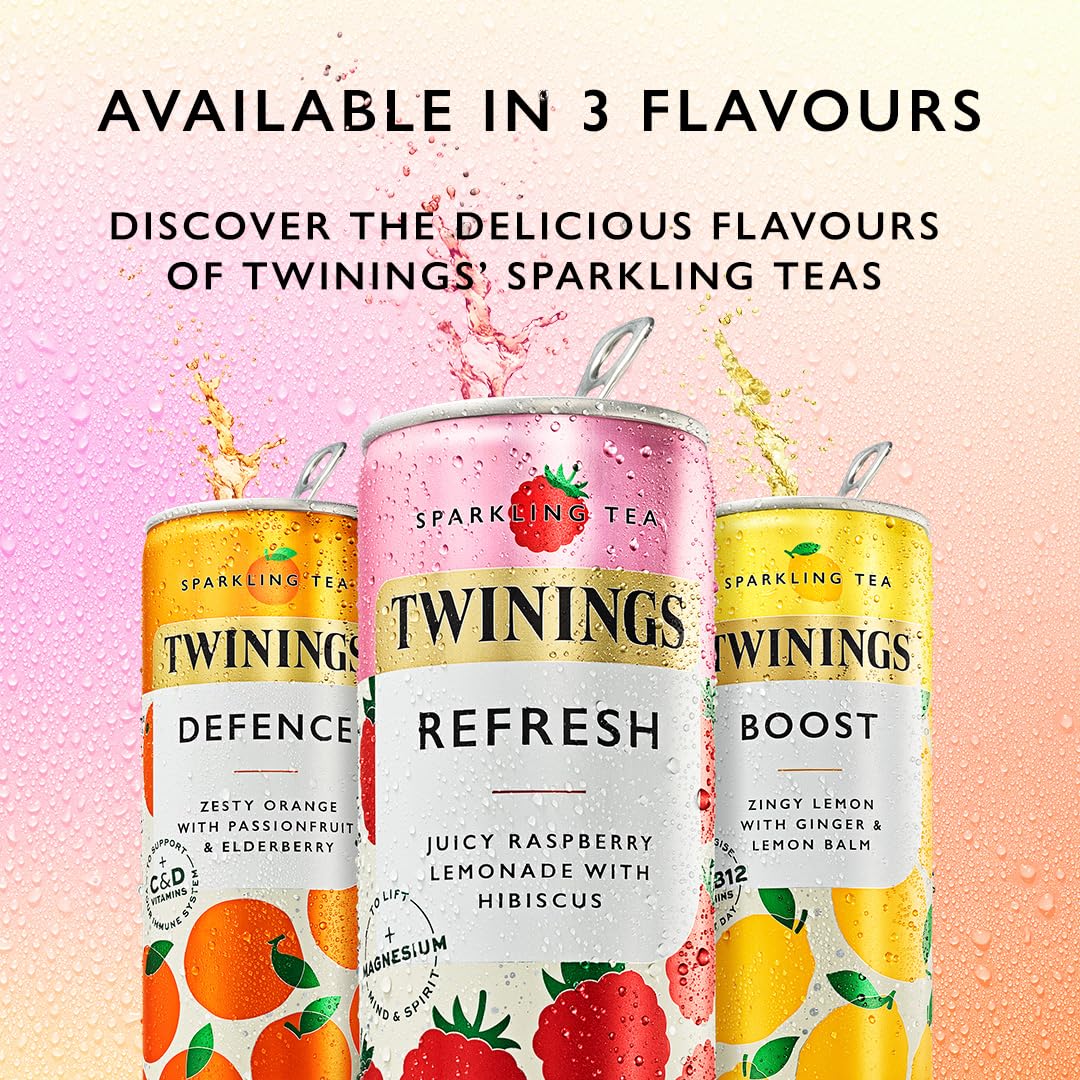 Twinings Boost - Lemon and Ginger Flavoured Sparkling Tea (330ml) 3