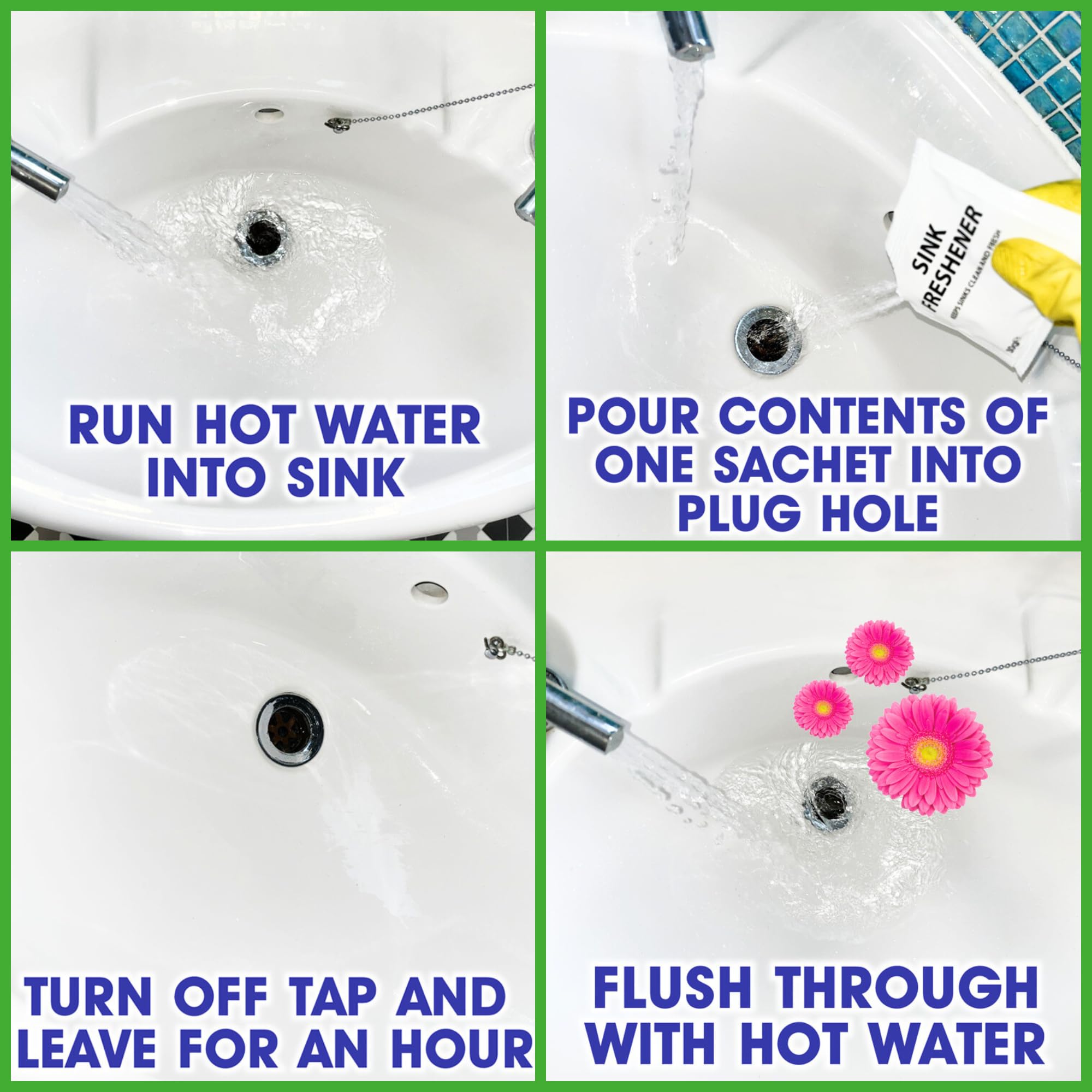Duzzit Sink Freshener Powder - Removes Odours & Limescale | Pack of 3 Sachets 4