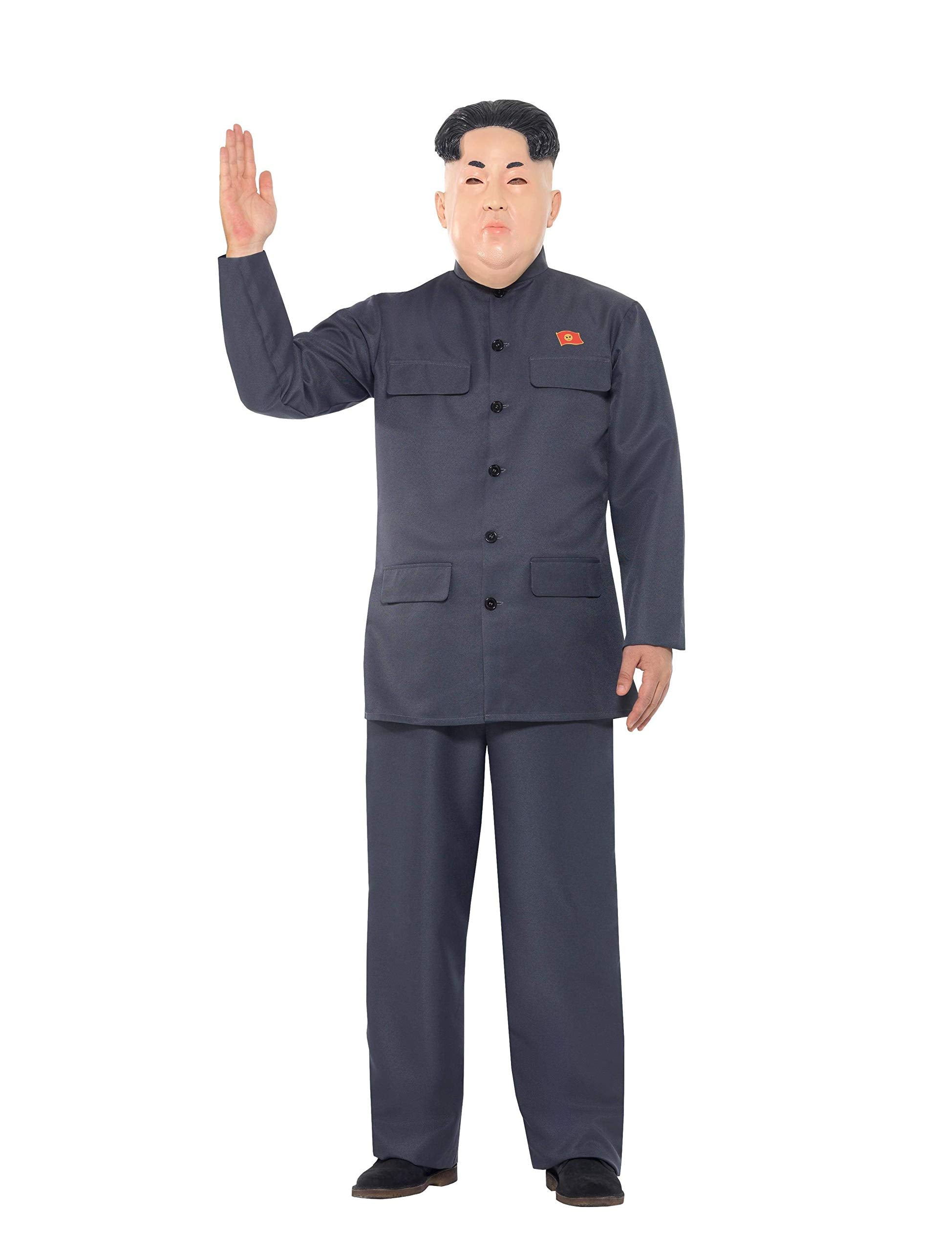 Smiffys Dictator Costume - Adult Mens Fancy Dress with Grey Jacket & Trousers 6