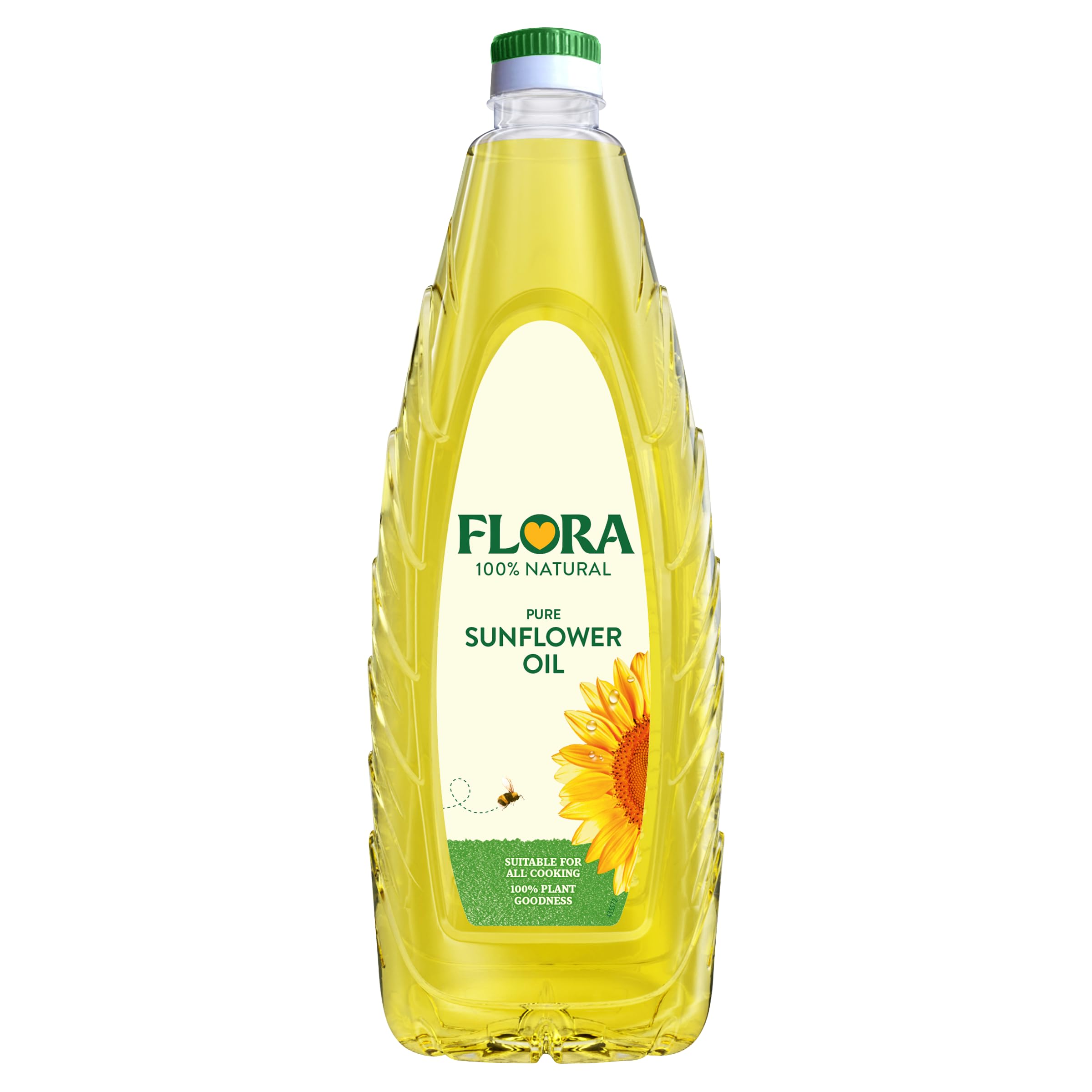 Flora Pure Sunflower Oil with Vitamin E - 1L | High Smoke Point for Frying & Roasting 1