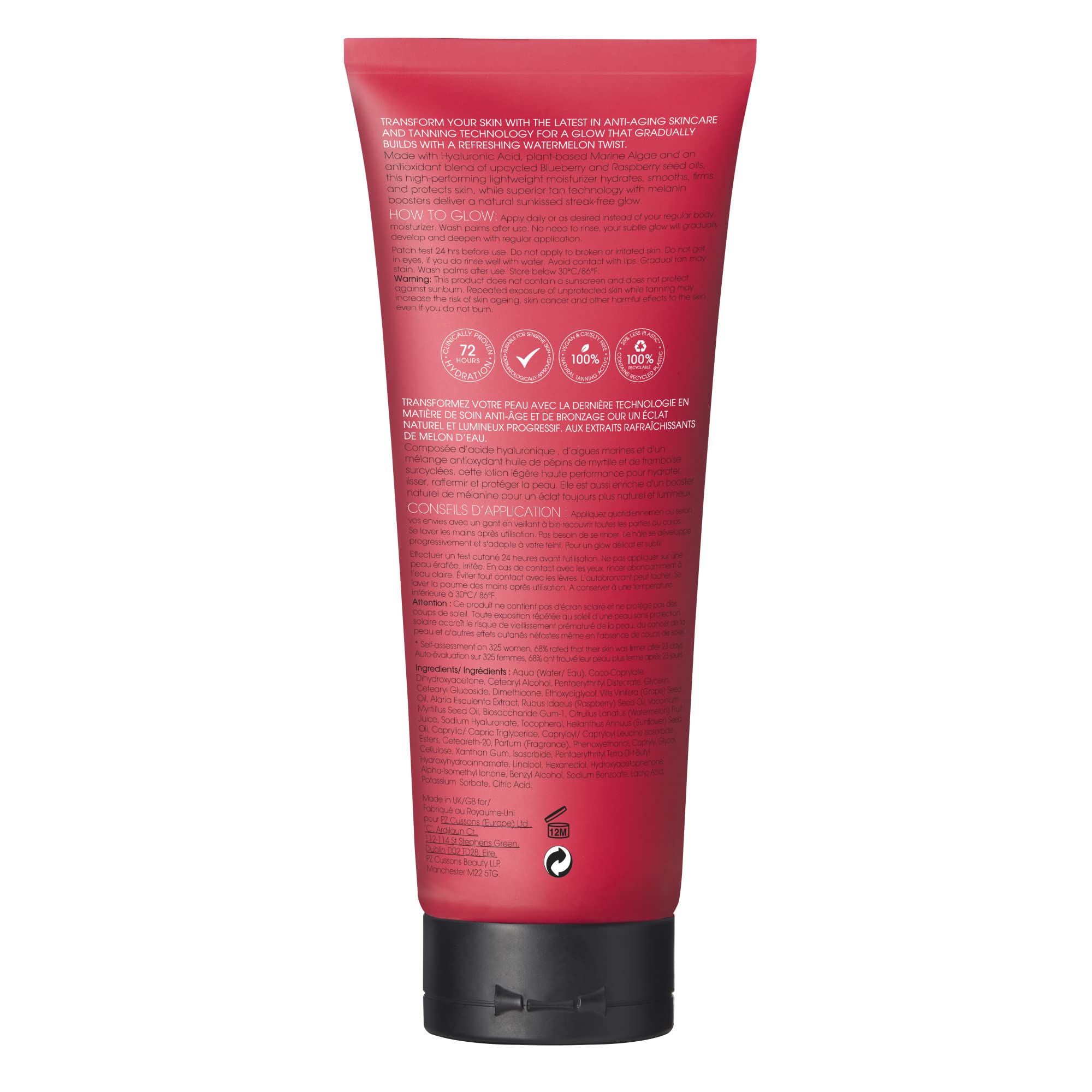 St.Tropez Gradual Tan Watermelon Daily Firming Lotion - 200 ml | 72hr Hydration | Vegan & Cruelty Free
