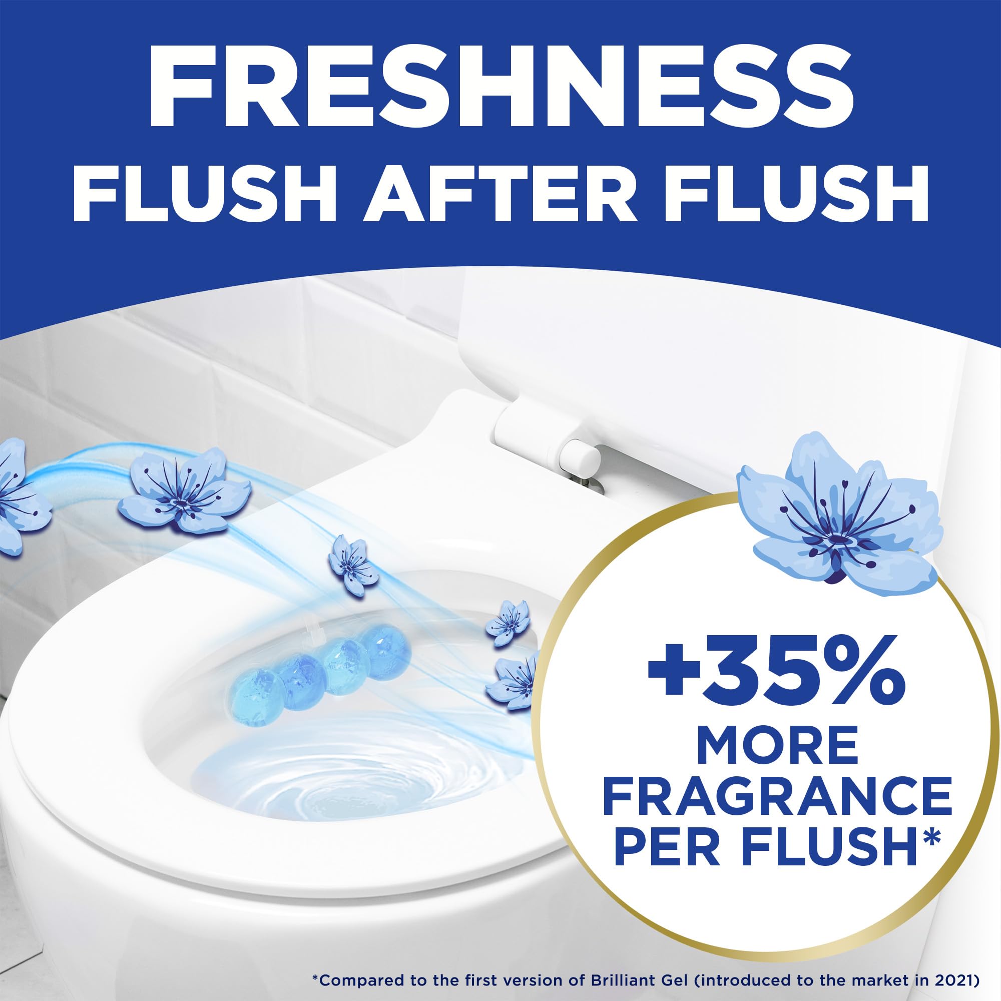 Bloo Brilliant Gel All in 1 Toilet Rim Block Cleaner - Arctic Ocean Fresh Scent | 42 g (Pack of 1) 4
