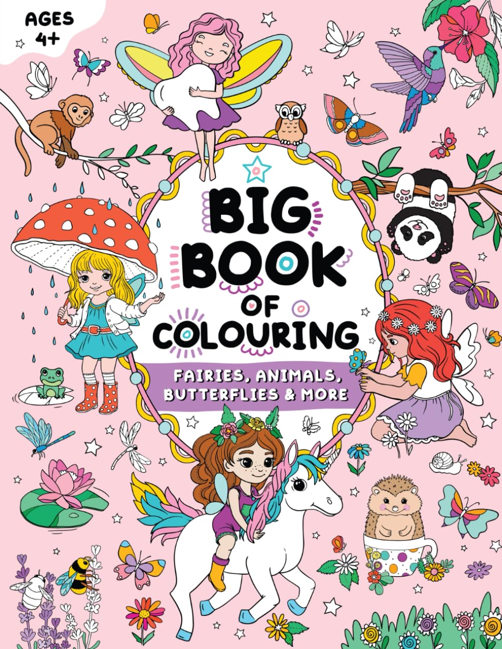 FairyWren Publishing Big Book of Colouring for Girls - 50 Illustrations | Ages 4+ | Paperback