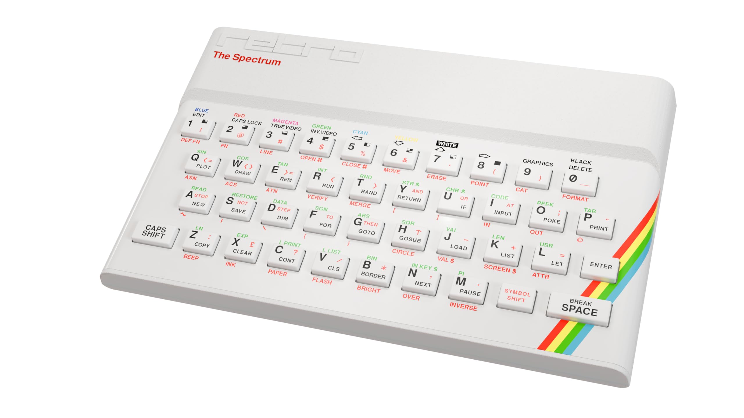 Retro Games The Spectrum White Edition - Emulates 48/128 Models | 40 Pre-loaded Games | White Plastic