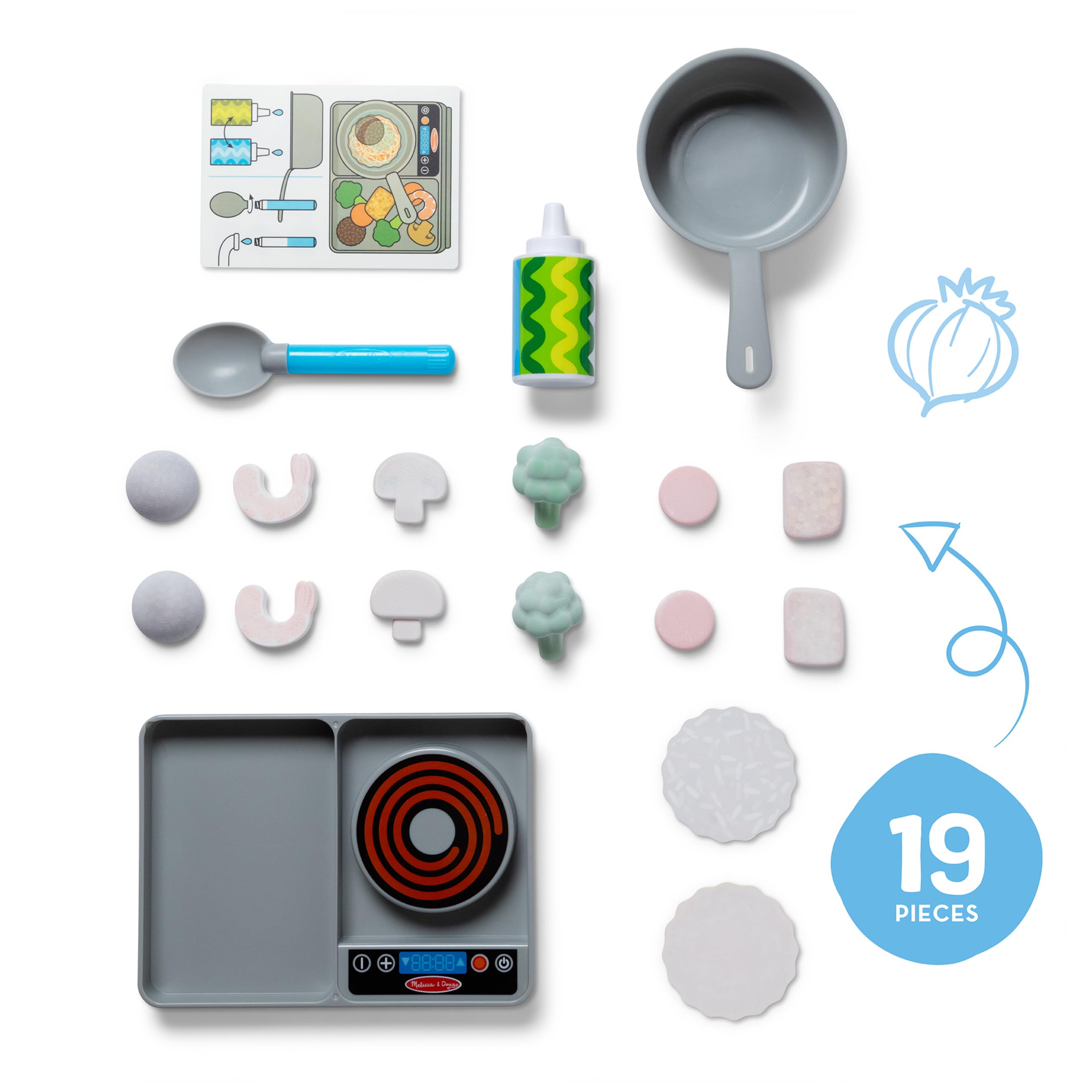 Melissa & Doug Simmer & Stir Stovetop Play Set - Color-Changing Play Food | Ages 3+ 8