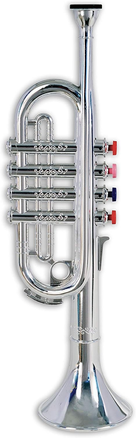 Bontempi 32 3831 4-Note Silver Trumpet - Musical Toy for Kids 3 Years & Up 3