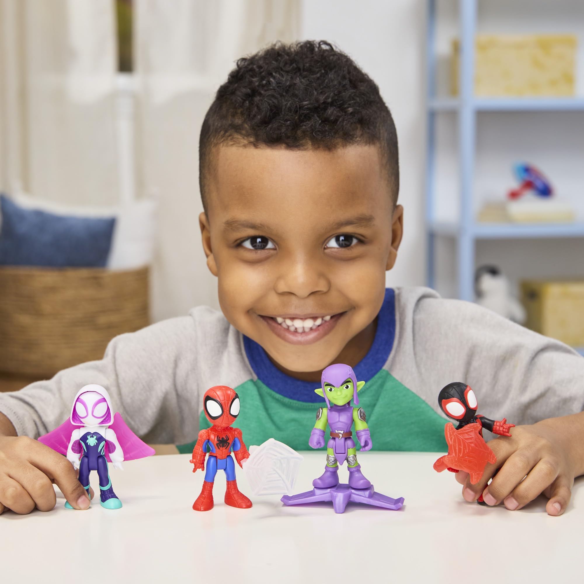 Marvel Spidey and his Amazing Friends Spidey Action Figure - 7.6 cm (3 inch) Poseable Toy with Web Accessory for Ages 3+ 6