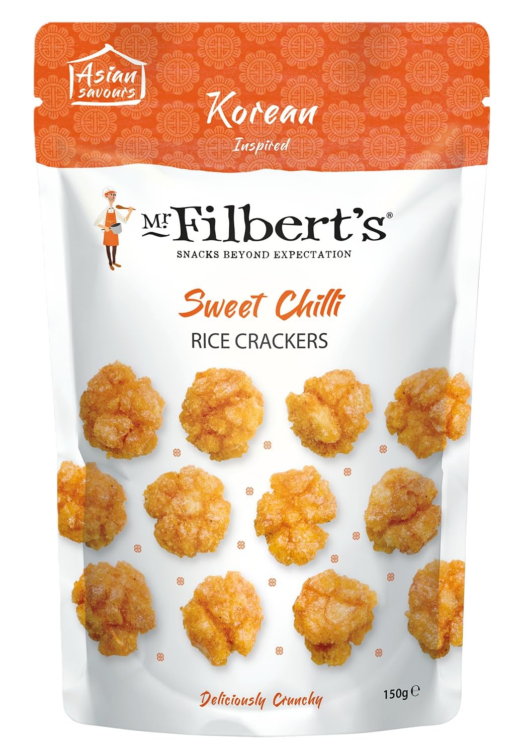 Mr Filbert's Sweet Chilli Rice Crackers - Pack of 6 x 100g | Palm Oil Free Snack 1