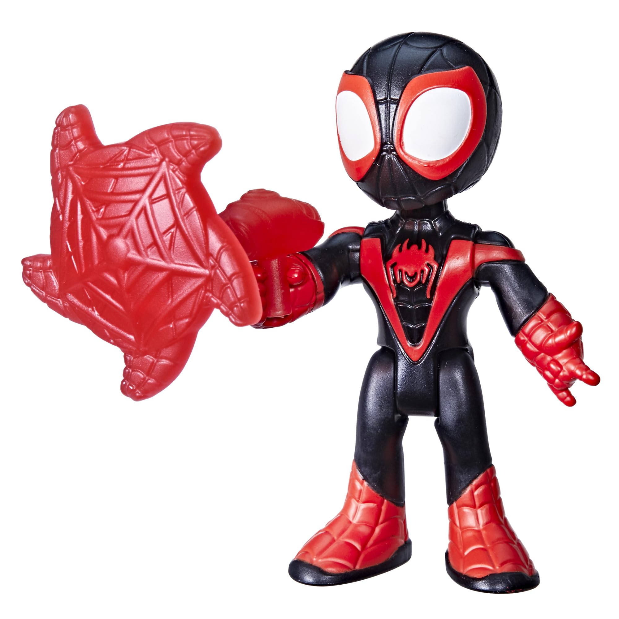 SPIDEY AND HIS AMAZING FRIENDS Miles 'Spin' Morales Action Figure - 3 Inch Poseable Toy with Web Accessory