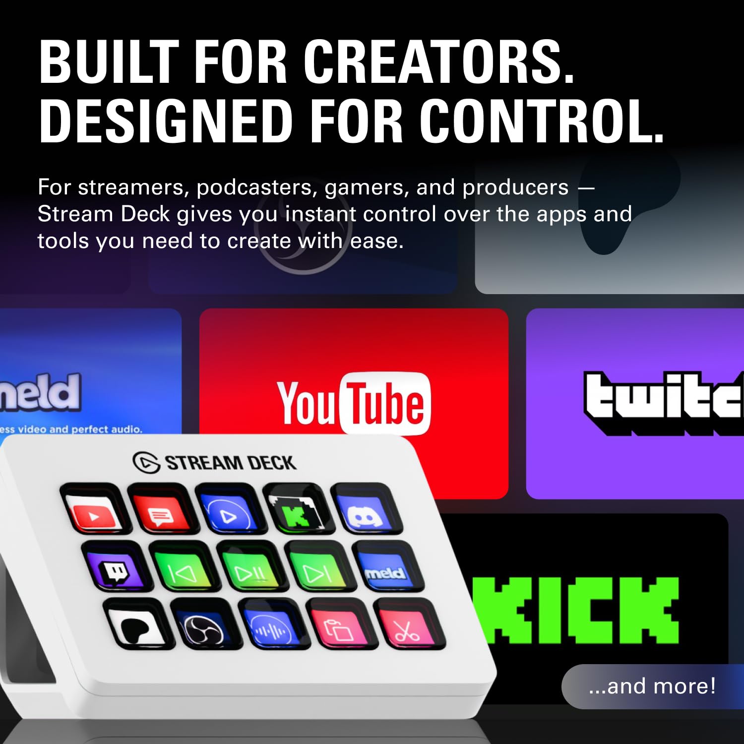 Elgato Stream Deck MK.2 Studio Controller - 15 Macro Keys | USB & Wi-Fi Connectivity | White 2