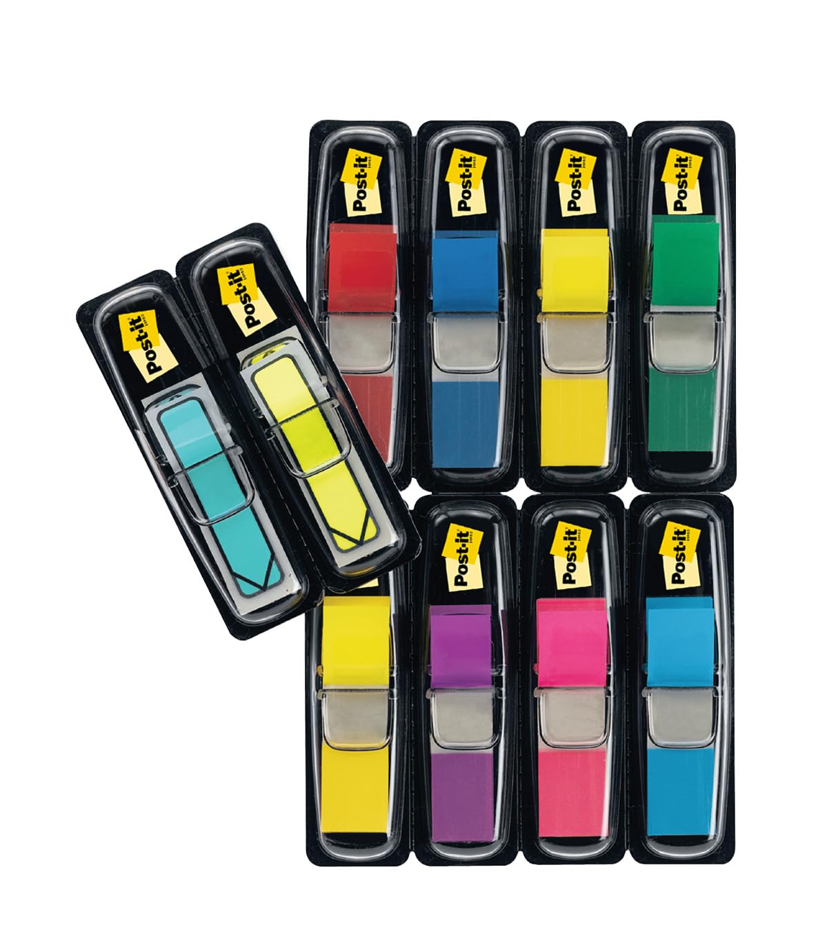 Post-it Index Small Flags Value Pack - 8 Pads + 2 Arrow Pads Free | 328 Flags/Pad | 11.9mm x 43.2mm
