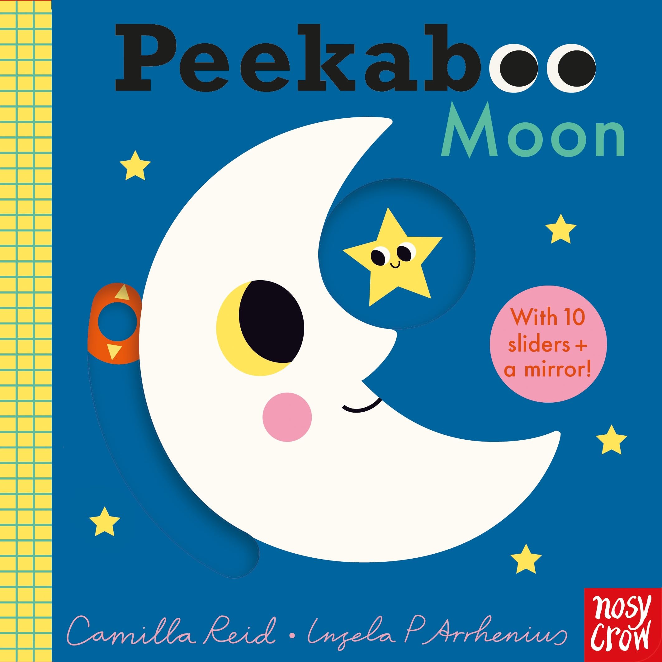 Nosy Crow Peekaboo Moon - Interactive Slider Board Book for Babies & Toddlers | 10 Faces | Mirror Ending 1