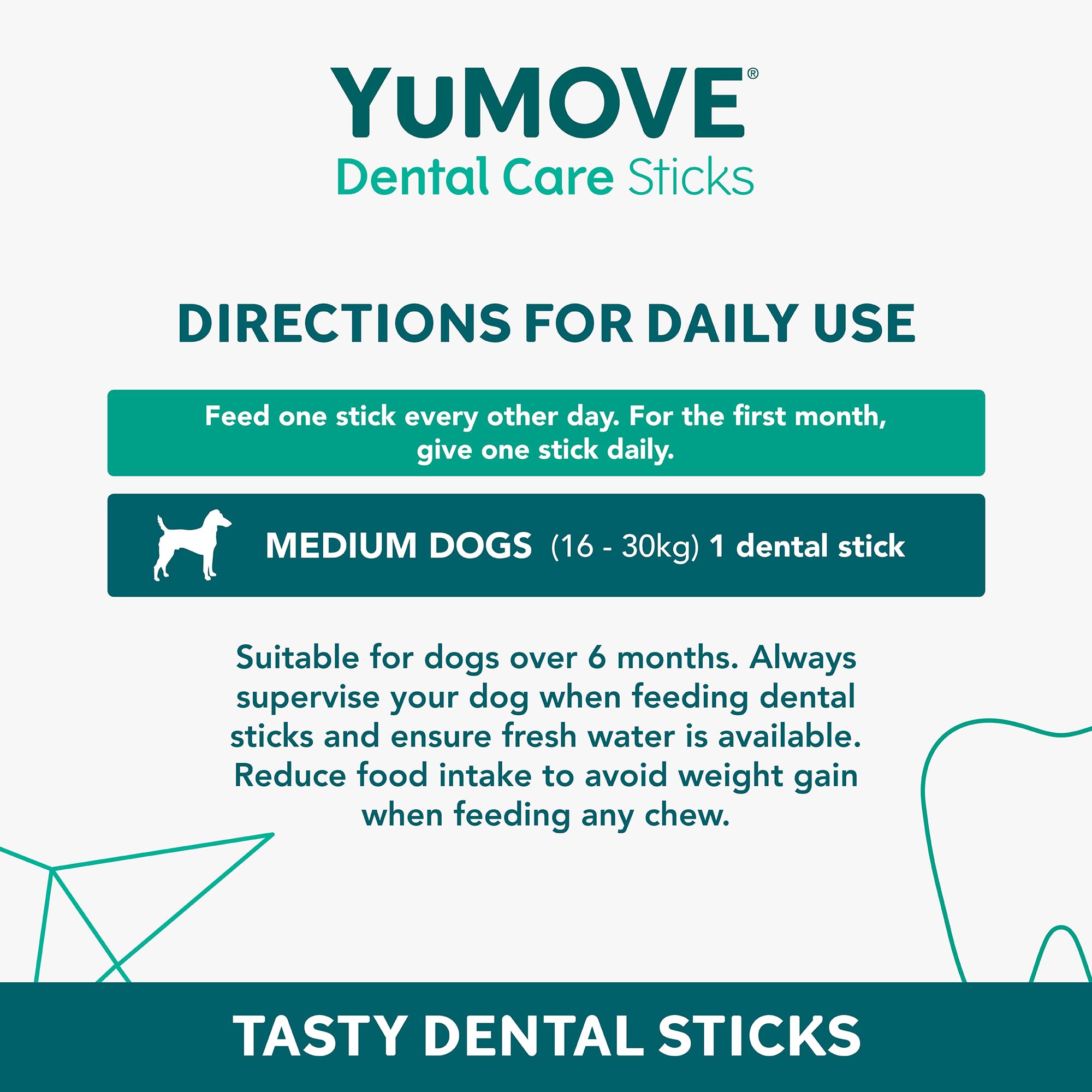 YuMOVE Dental Care Sticks for Medium Dogs | Fights Plaque & Freshens Breath | All-Natural 5