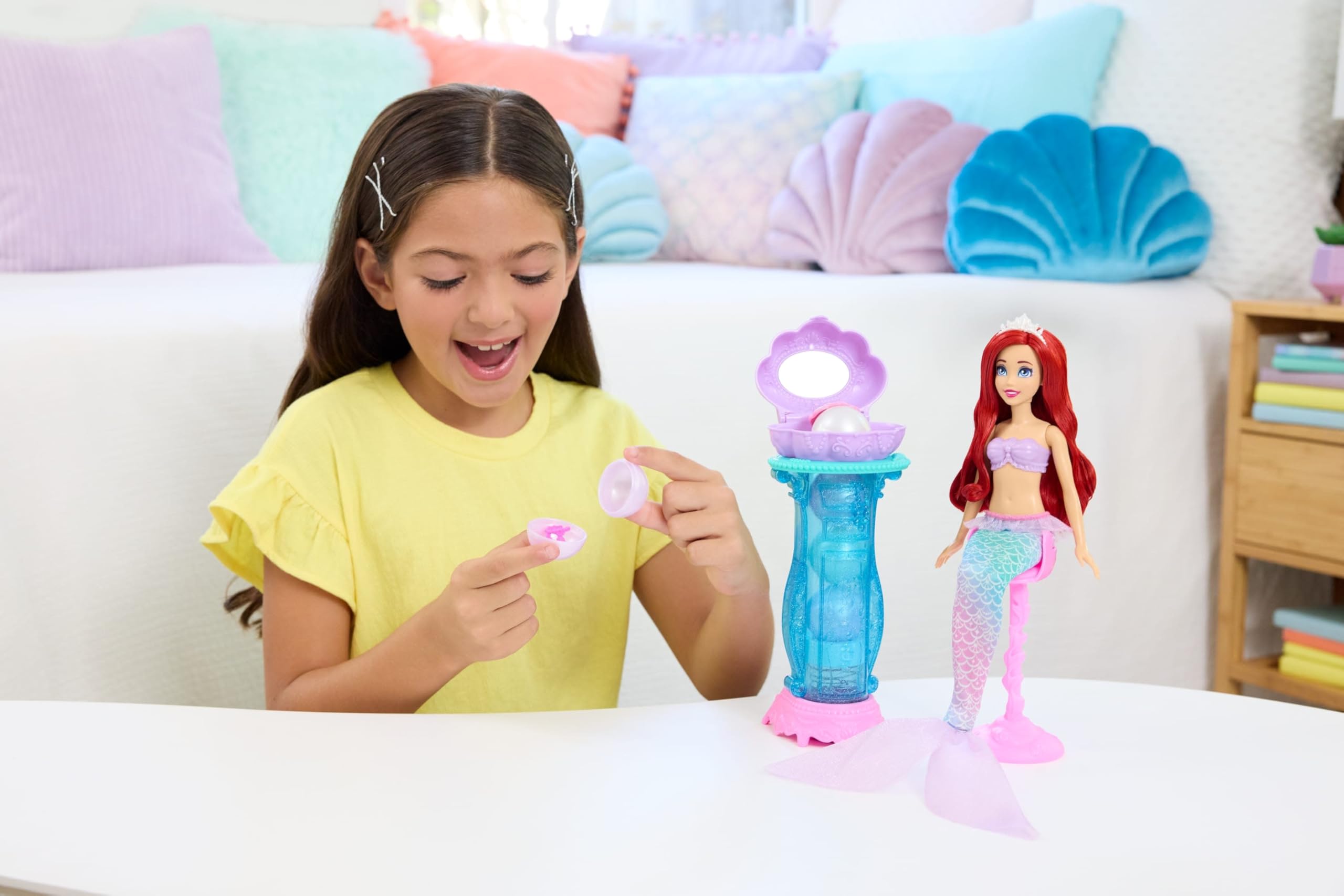 Mattel Disney Princess Ariel Vanity Pop Mermaid Fashion Doll with 10 Accessories | JBF86 2