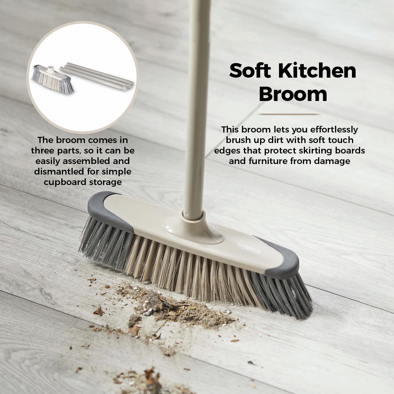 Tower T769002MSH 5-in-1 Cleaning Set with Dust Pan, Brush, Kitchen Broom, Dish Brush & Scrub Brush 16