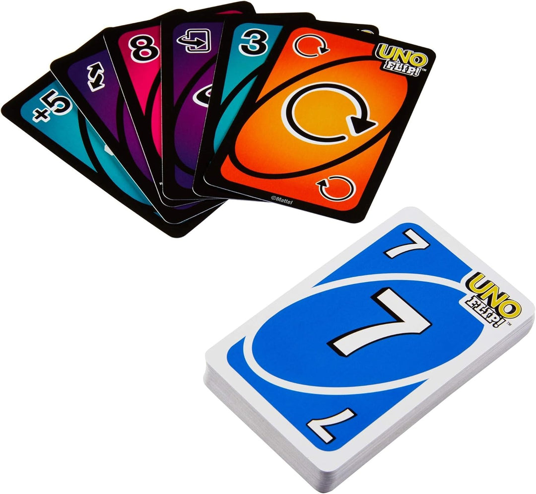 Mattel UNO Flip Card Game, Multicolored