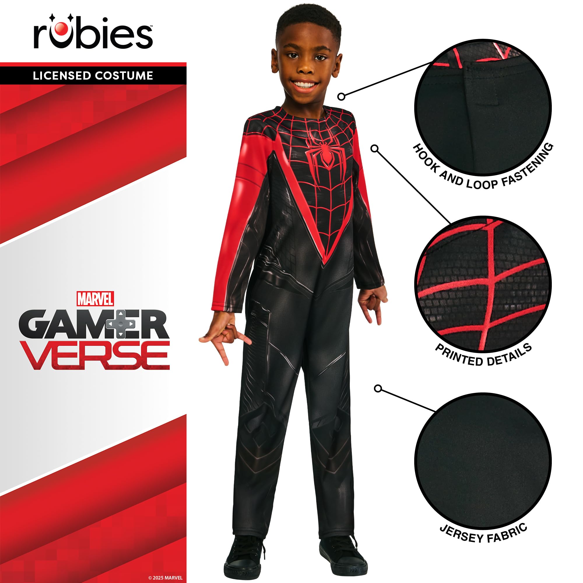 Rubies Spiderman Miles Morales Gamerverse Costume - Size 5-6 4