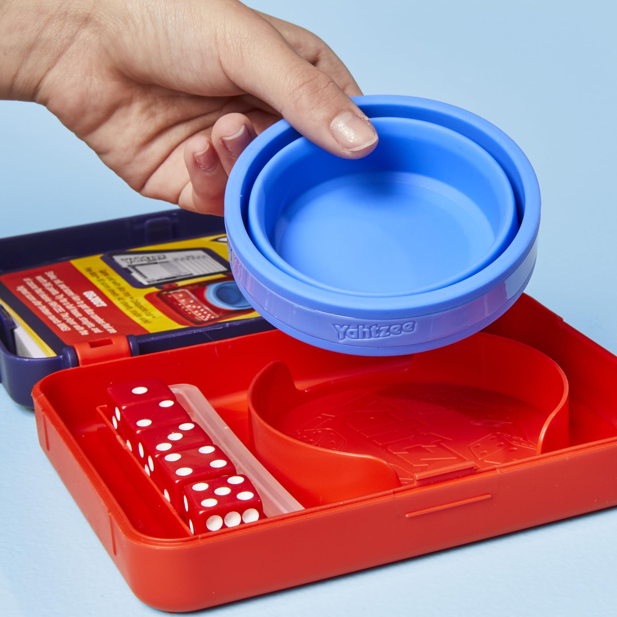 Hasbro Gaming Yahtzee Dice Game - Collapsible Cup & Storage Case | Ages 8+ | 2+ Players 7