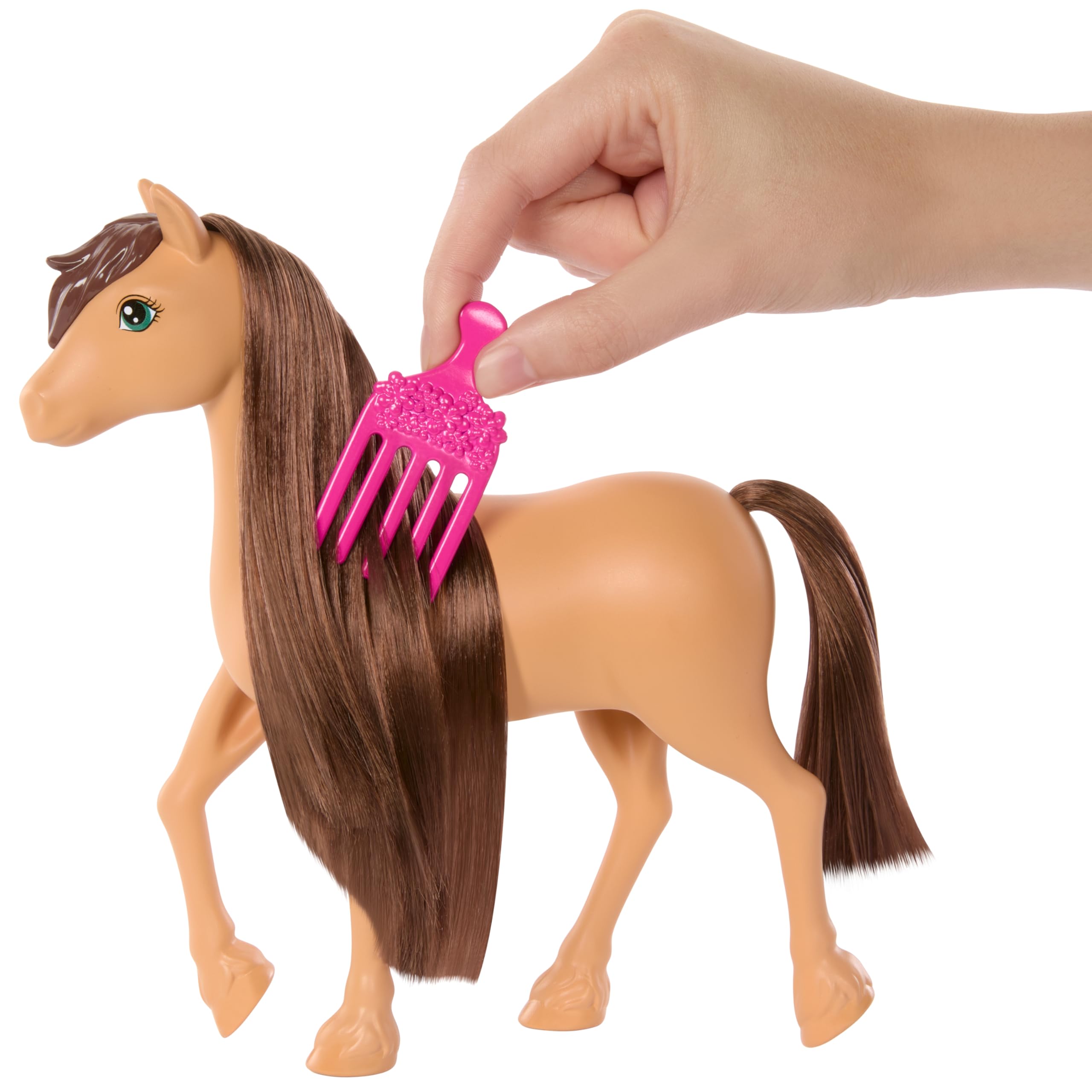 Barbie Horse & Accessories - Extra-Long Mane for Styling Fun (Pepper), Ages 3+ 4