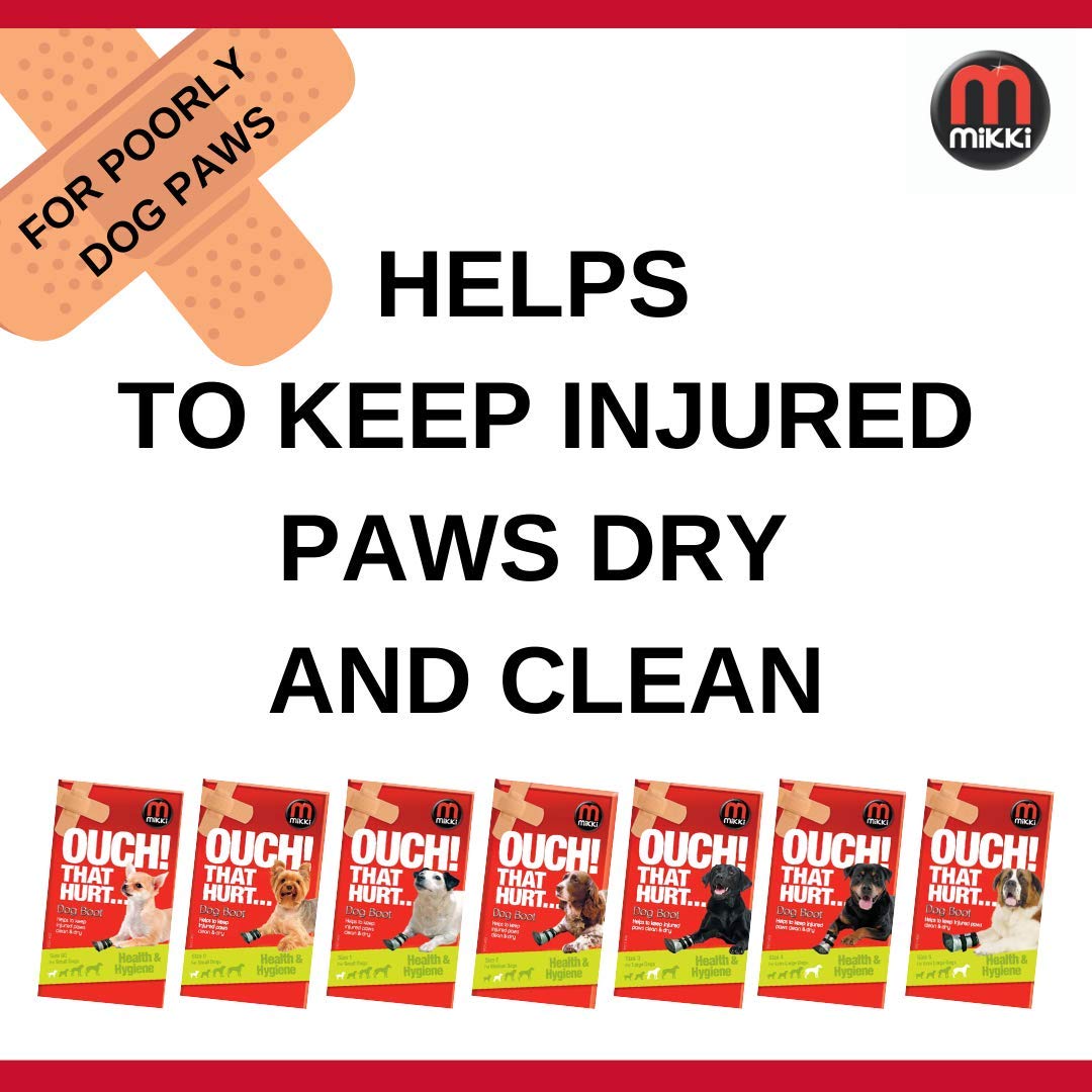 Mikki Dog Boot - Protects Injured Paws | Size 3 | Black/Silver 5