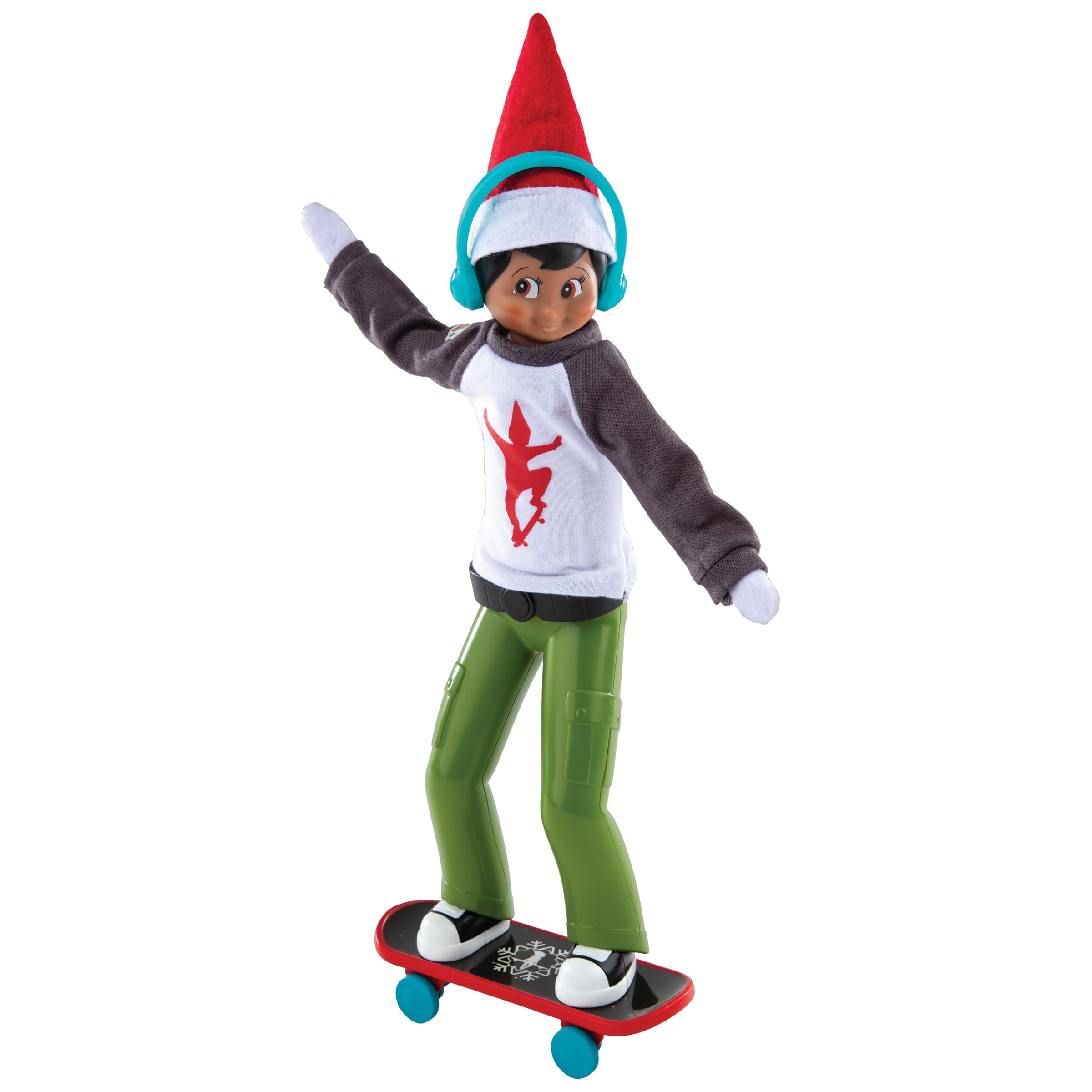 The Elf on the Shelf Holly Jolly Ollie Skateboard Set - Skateboard Playset for Kids 3 Years and Up 6