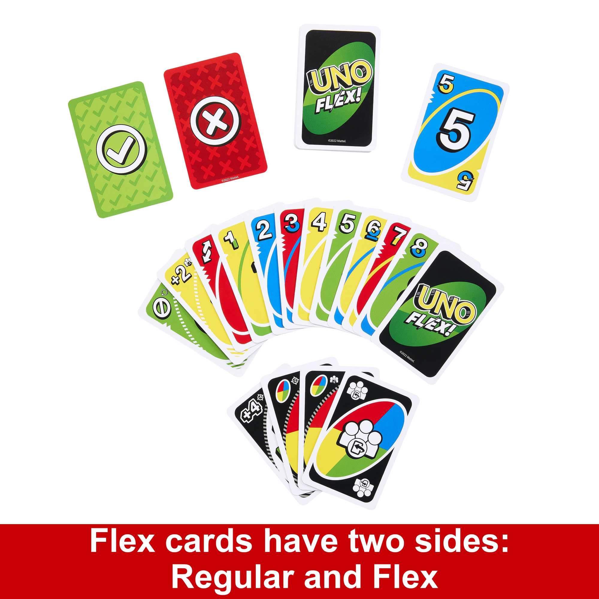 Fisher-Price UNO Flex Card Game - 2 to 8 Players, Ages 7+, Colorblind Accessible, HMY99 4