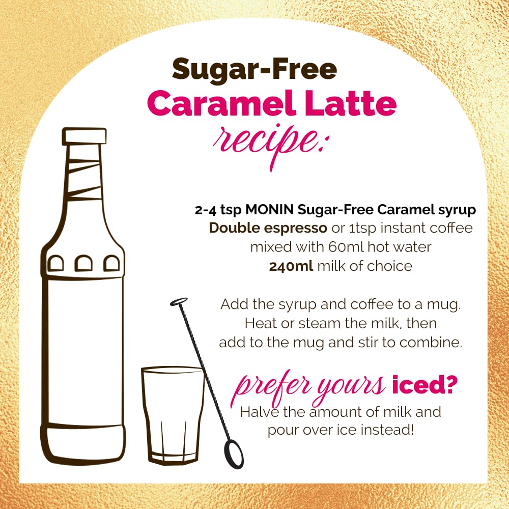 MONIN Premium Sugar Free Caramel Syrup 1L