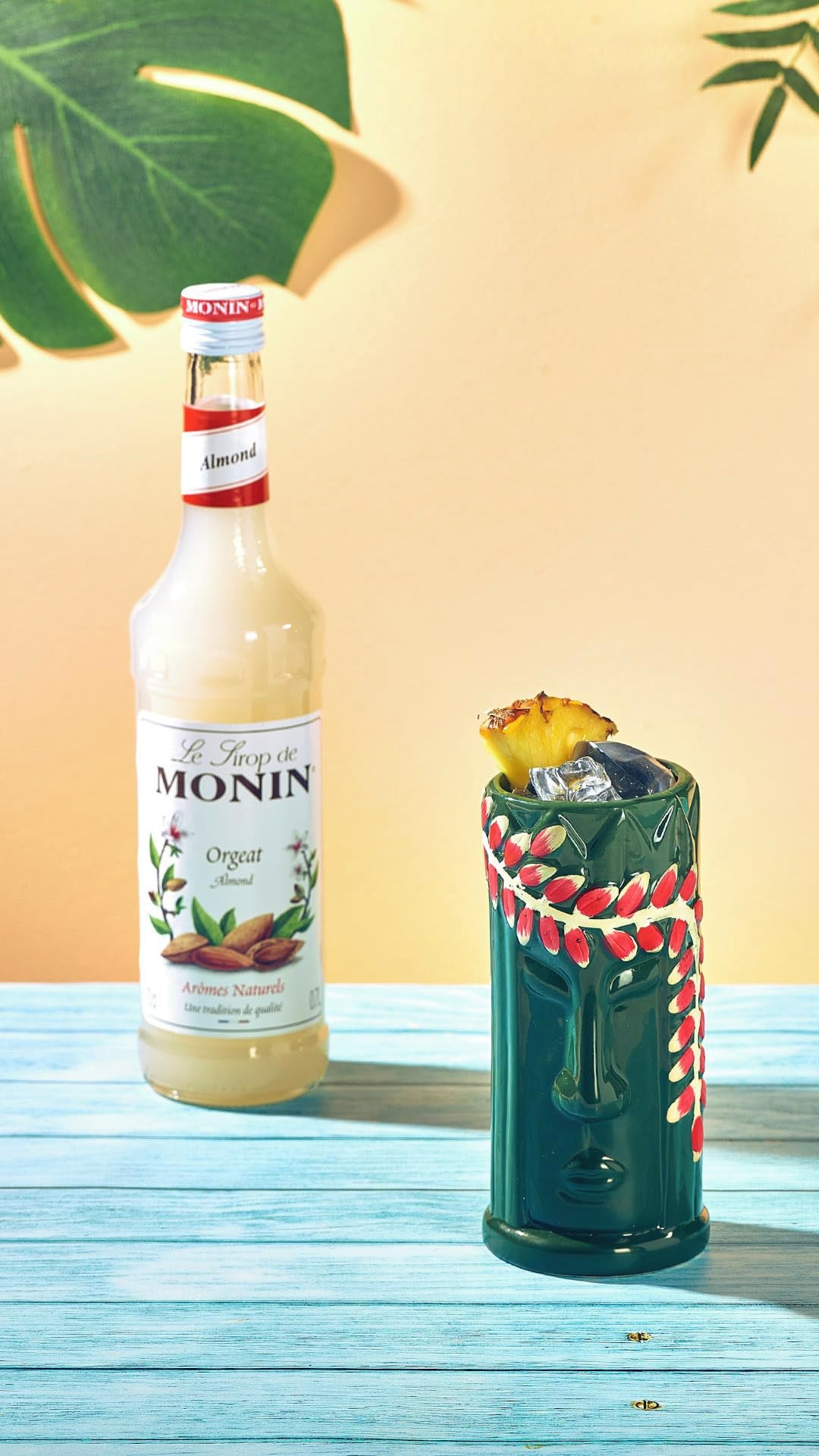 MONIN Premium Almond Orgeat Syrup 700ml - Vegan, Natural Flavouring for Cocktails & Coffee