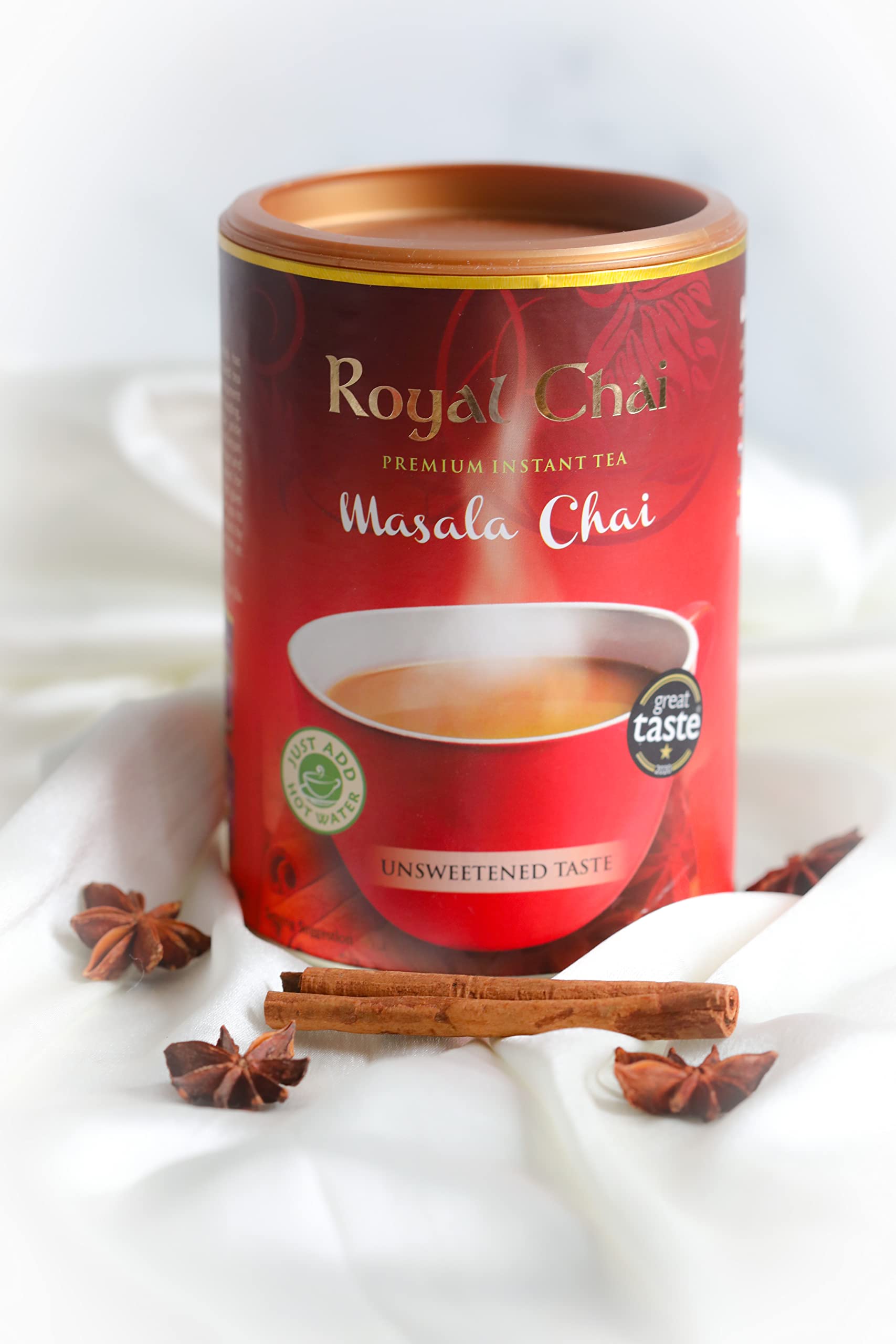 Royal Chai Unsweetened Masala Chai Powder - Authentic Indian Spice Blend | 400g Tub