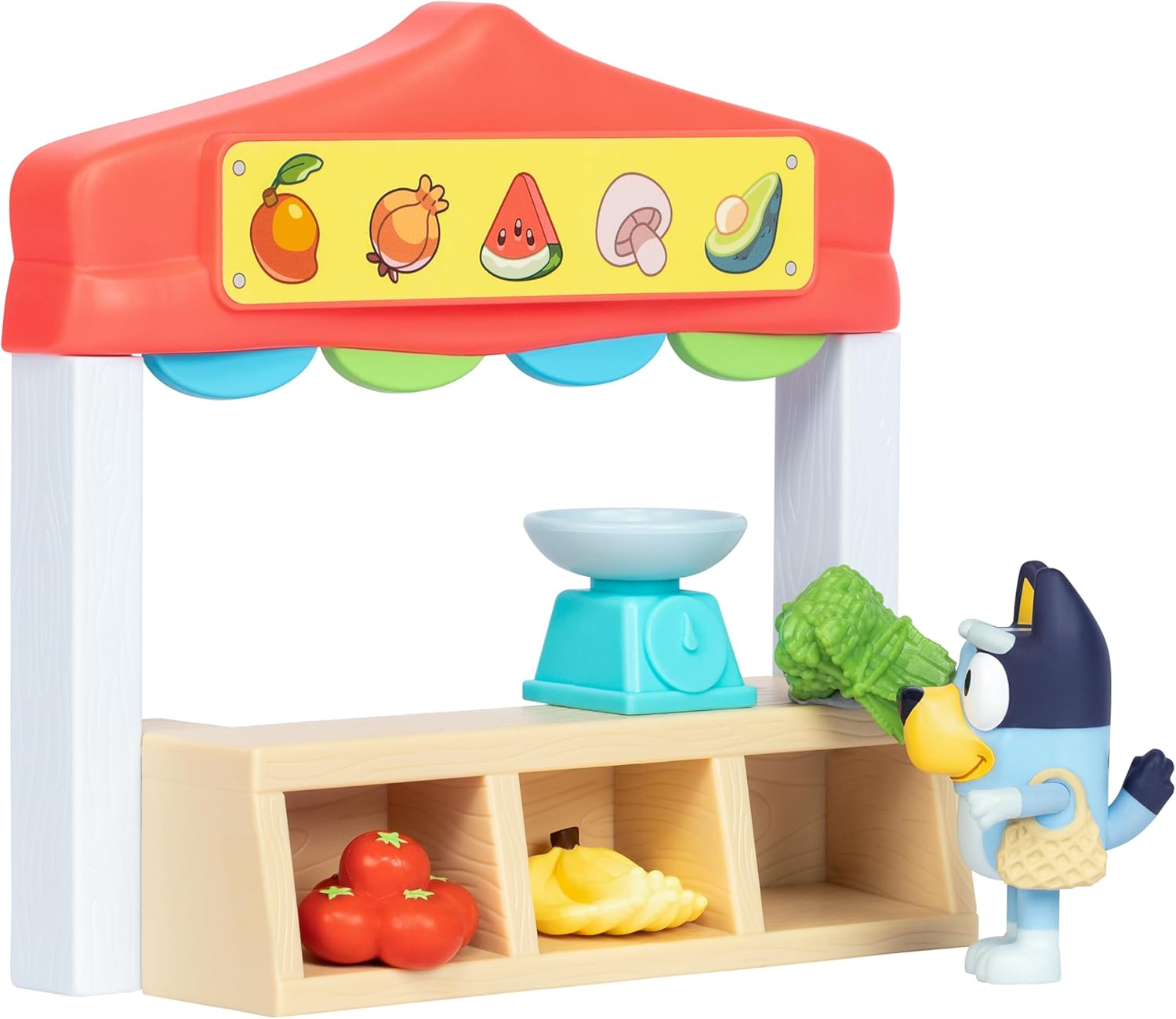 Bluey Farmers Market Playset - Includes Articulated Bluey Figure & Accessories 4