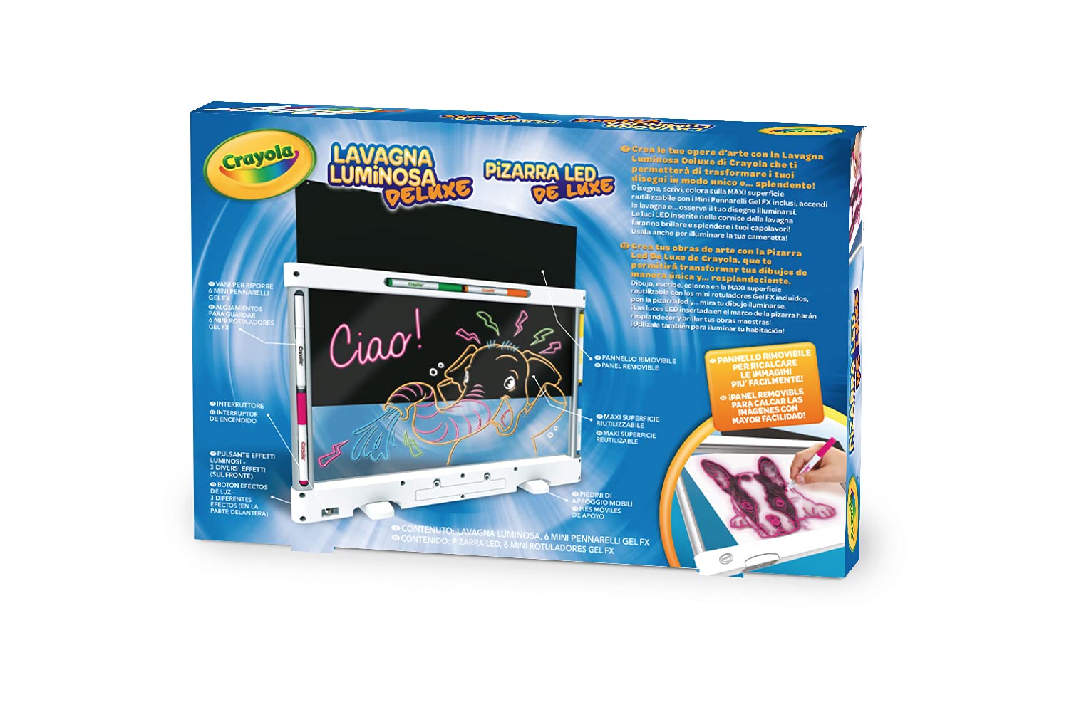 CRAYOLA Ultimate Light Board Drawing Tablet with 6 Gel Markers | Ages 6+