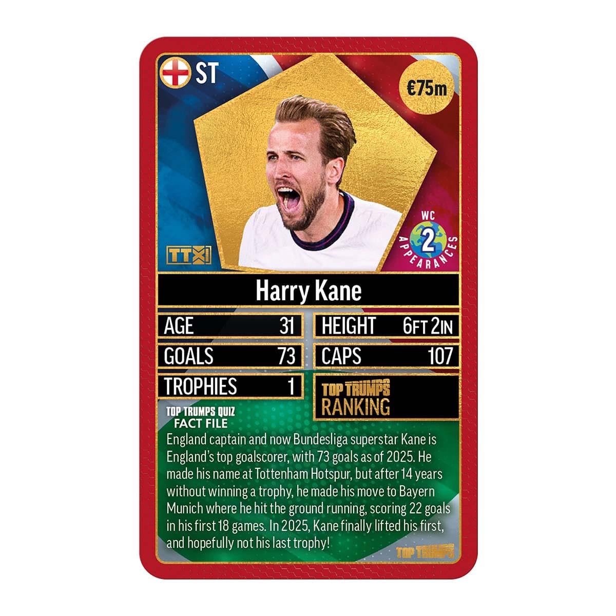 Top Trumps World Football Stars Top 200 Card Game - Chrome Red Pack | Unisex Children