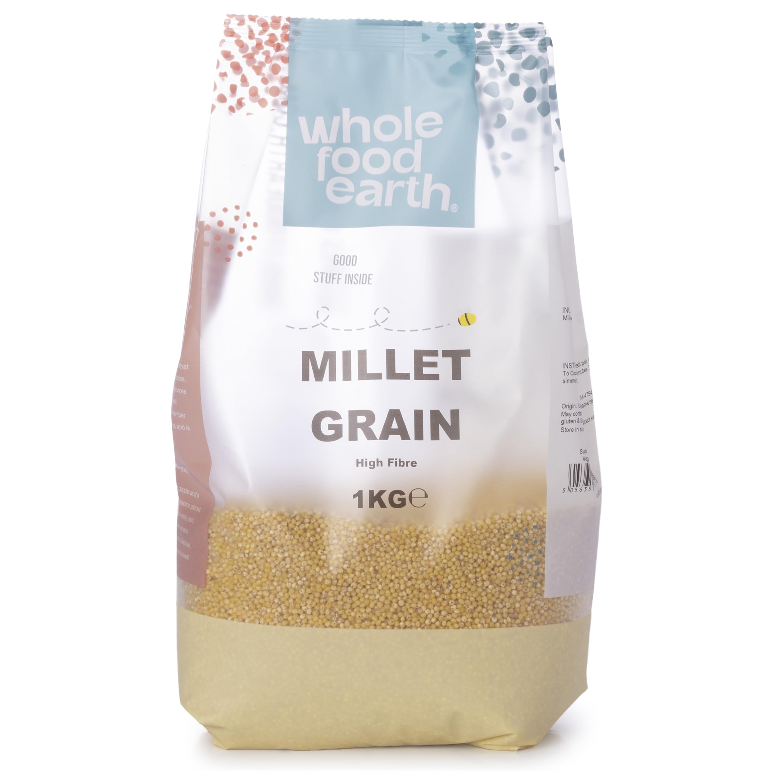 Wholefood Earth Pearl Millet Grain - 1 kg | Natural | High Fibre | GMO Free 1