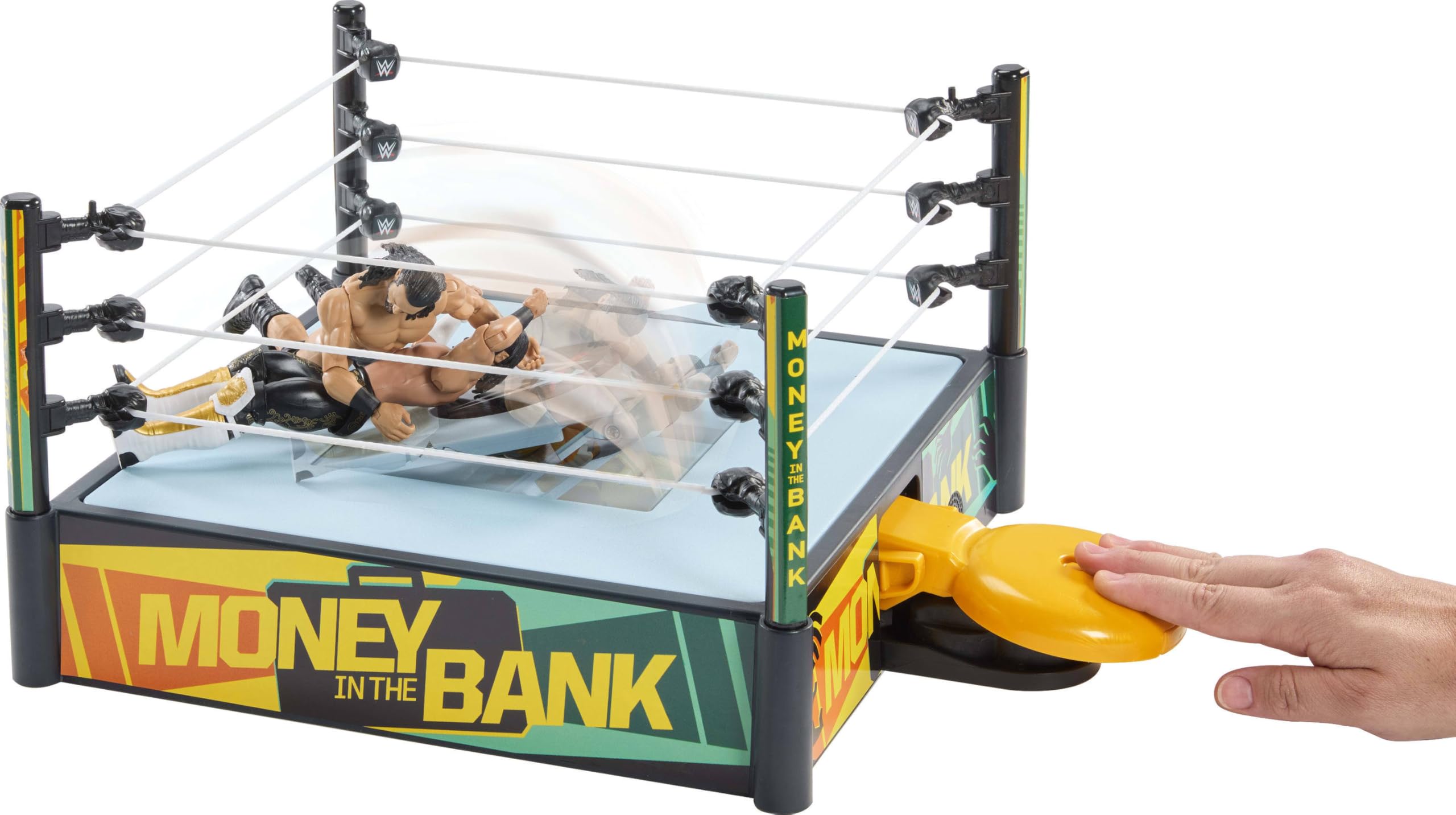 WWE Money In The Bank Cash-In Ring Playset - 2 Play Modes, 40+ Sounds, Ages 6+ 2