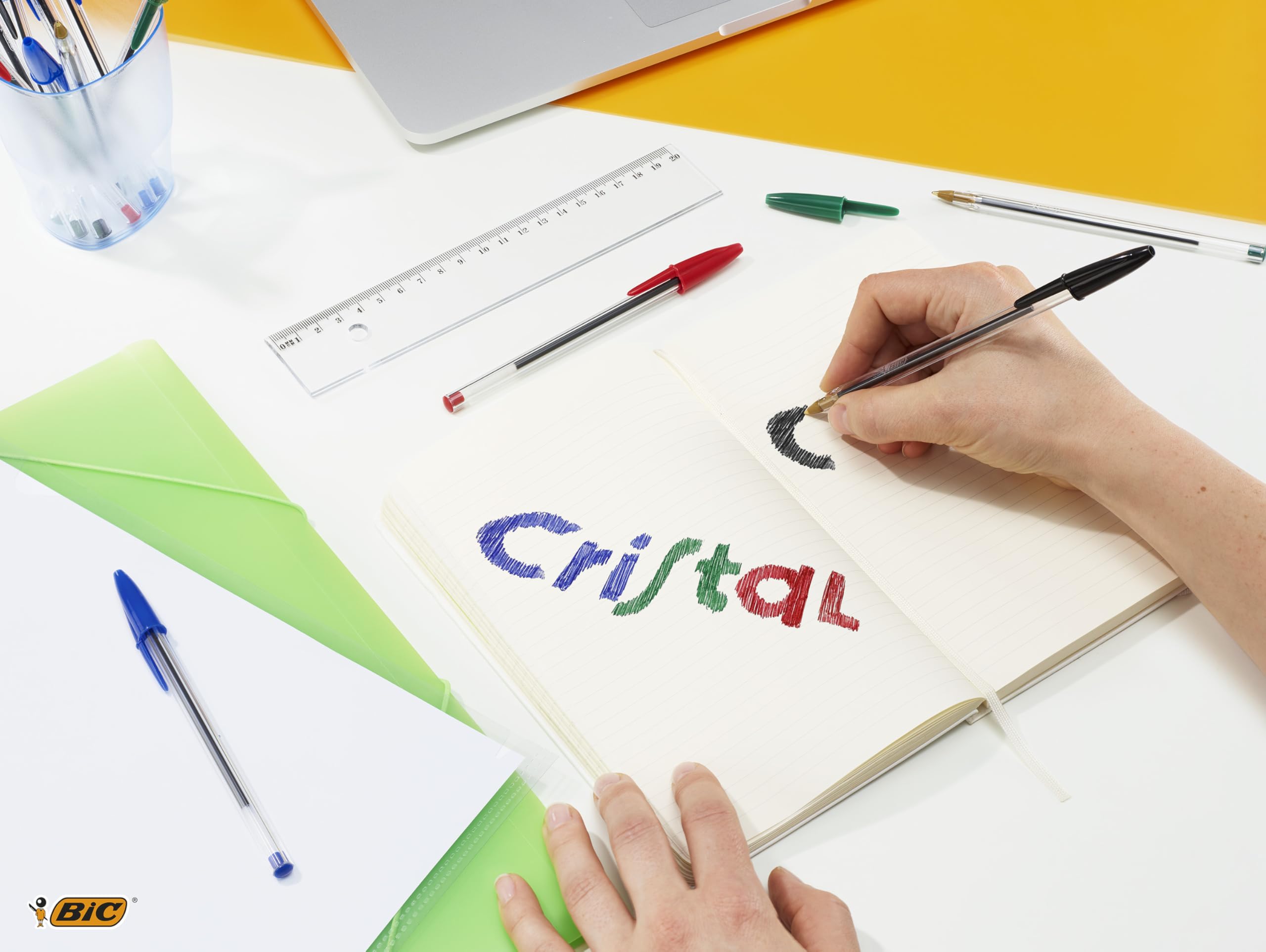 BIC Cristal Original Ballpoint Pens - Medium Point 1.0mm, Green Ink | Box of 50 | Smudge-Free 6