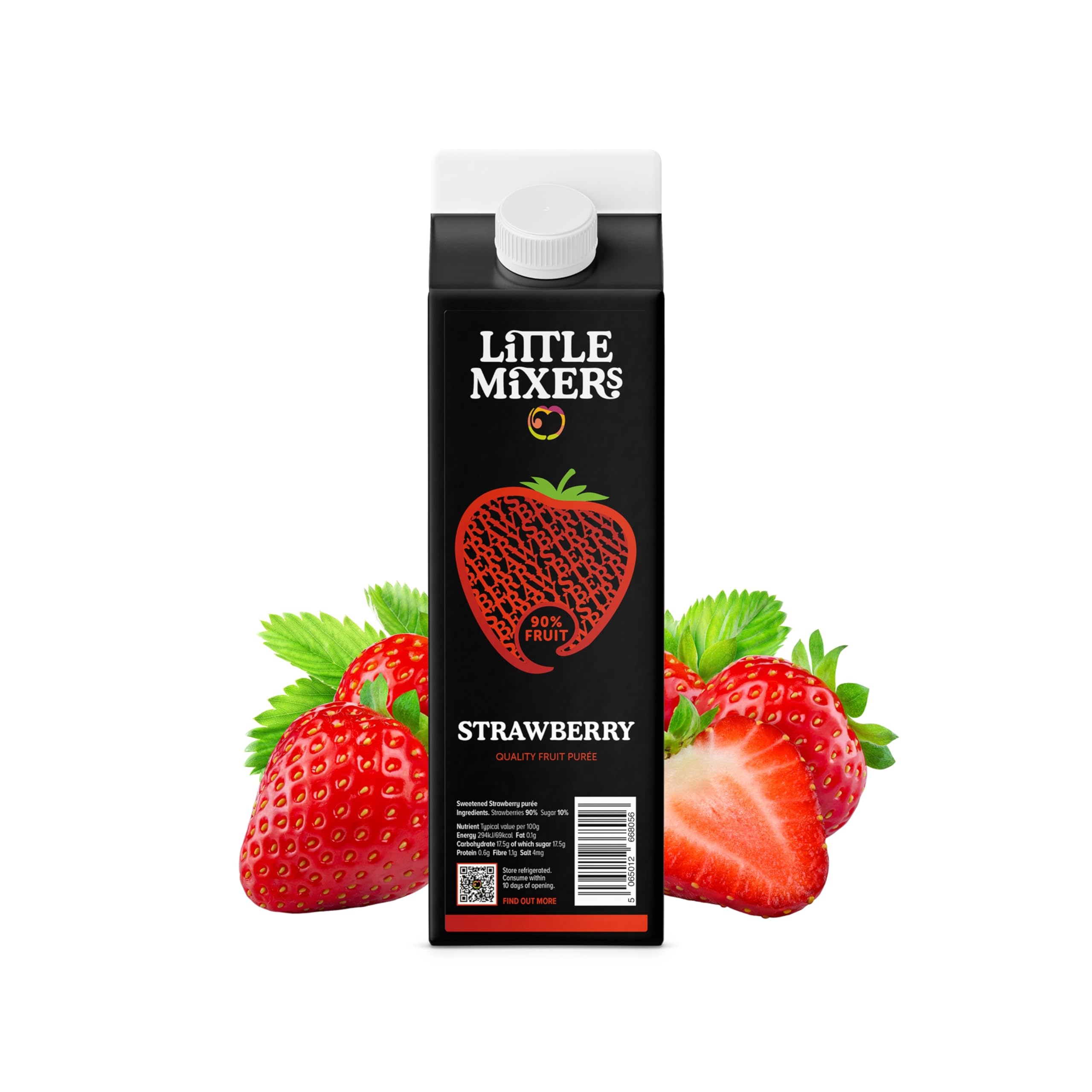 LITTLE MIXERS Strawberry Purée - Real Fruit Cocktail Mixer | 1kg Carton 1