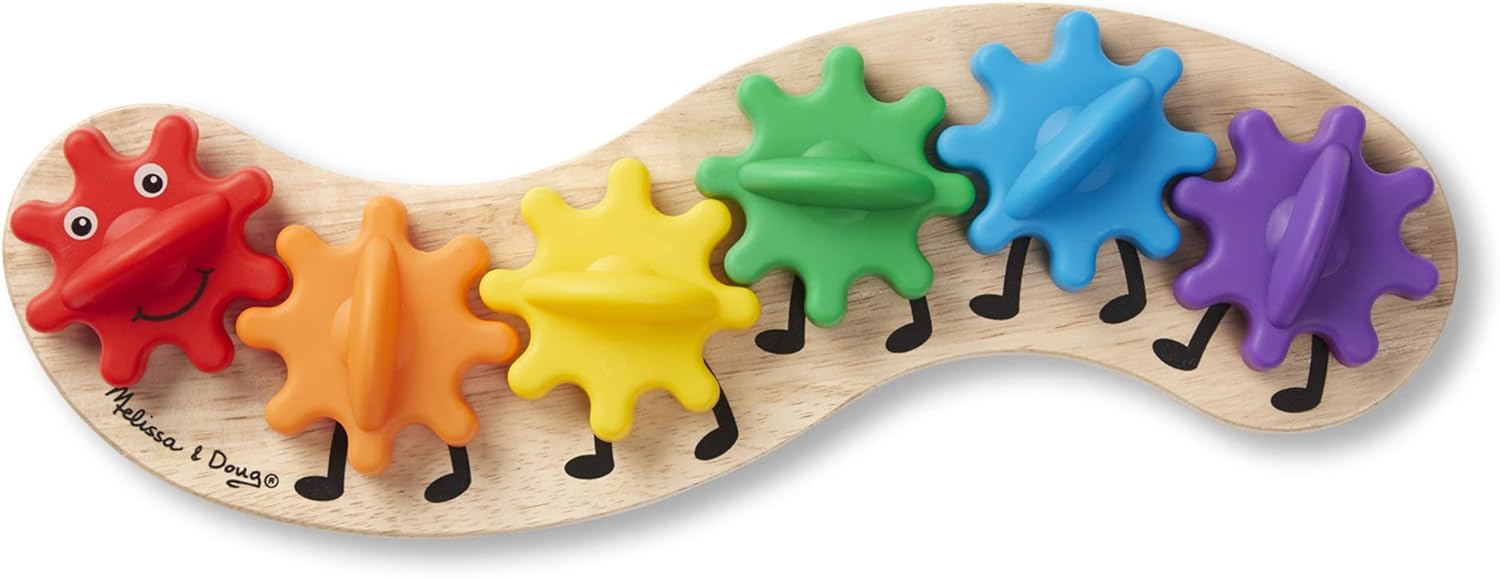 Melissa & Doug Caterpillar Gear Toy - Educational Wooden Puzzle for Toddlers 18M+