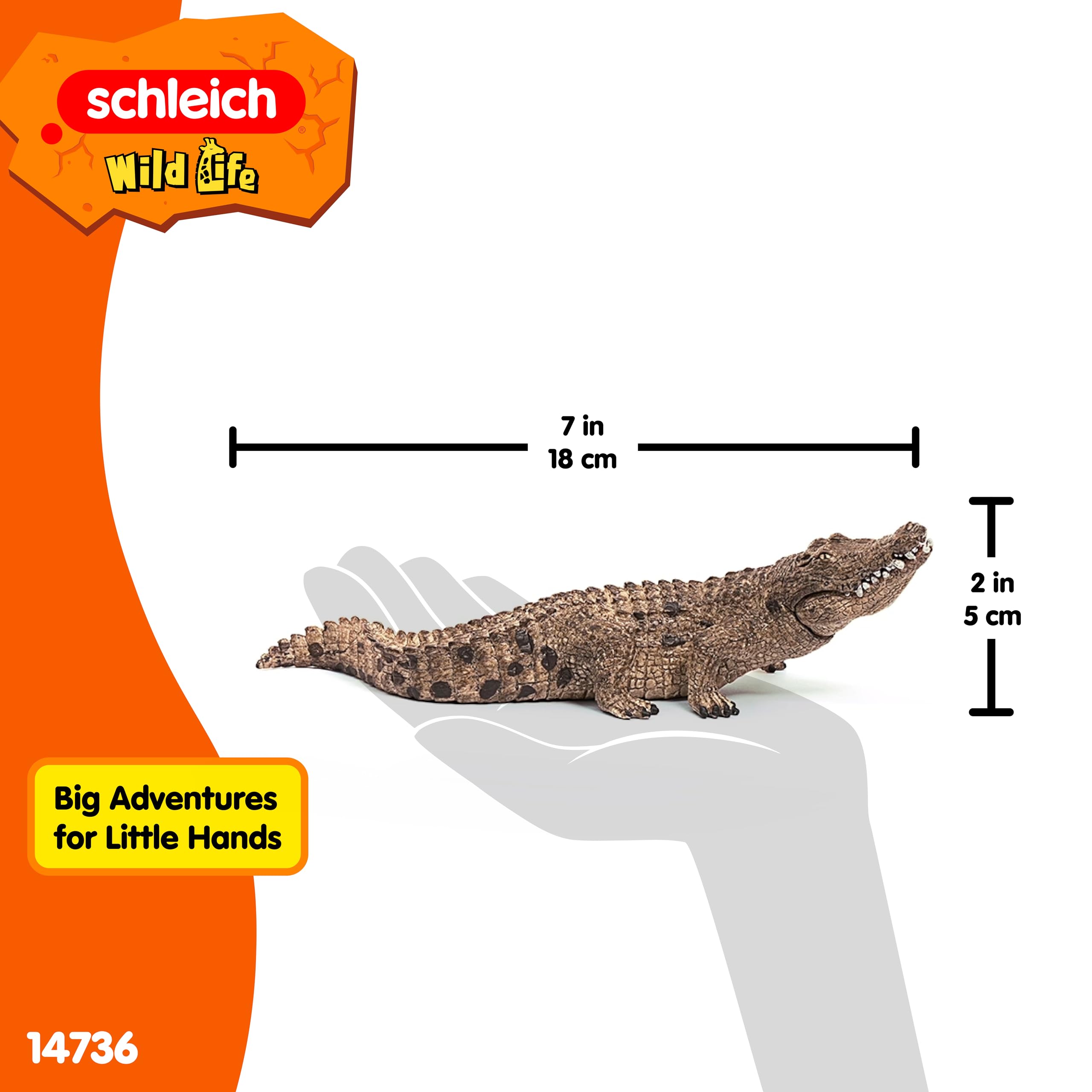 Schleich 14736 Crocodile Toy Figurine - Movable Jaw, Ages 3-8 4