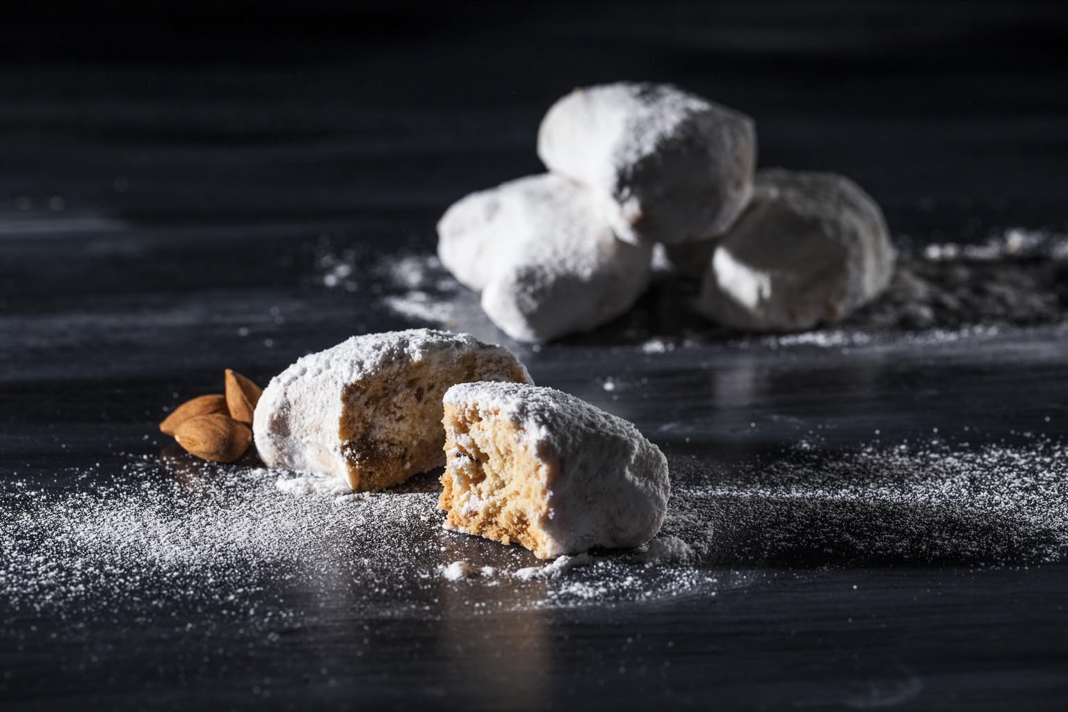 Chrisanthidis Delights Traditional Greek Shortbread Kourabie with Almonds - Buttery Crumbly Texture | Halal | 450g Metal Box 5