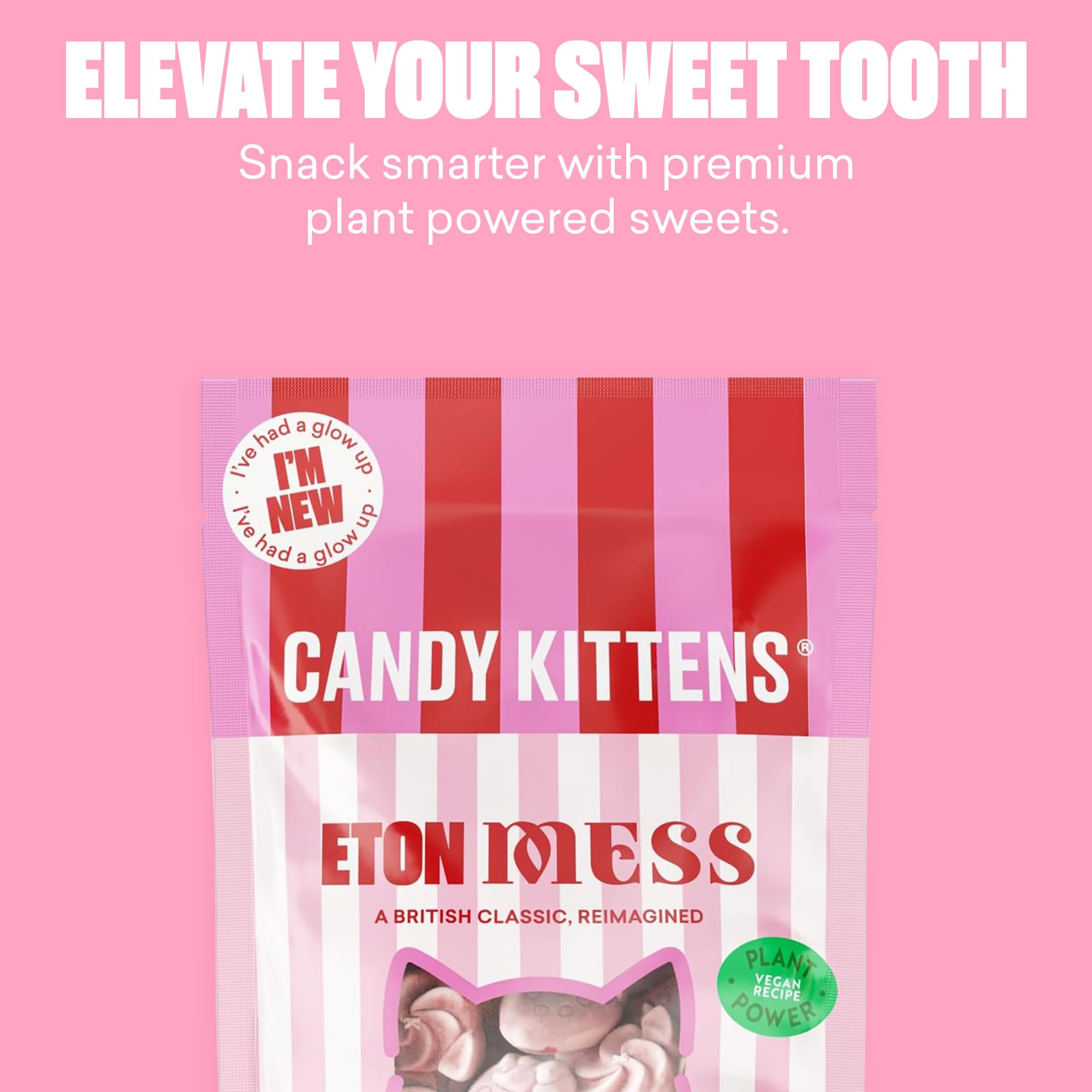 CANDY KITTENS Eton Mess Vegan Sweets - Case of 12x54g Bags, Packed with Strawberry Juice & Natural Ingredients 6