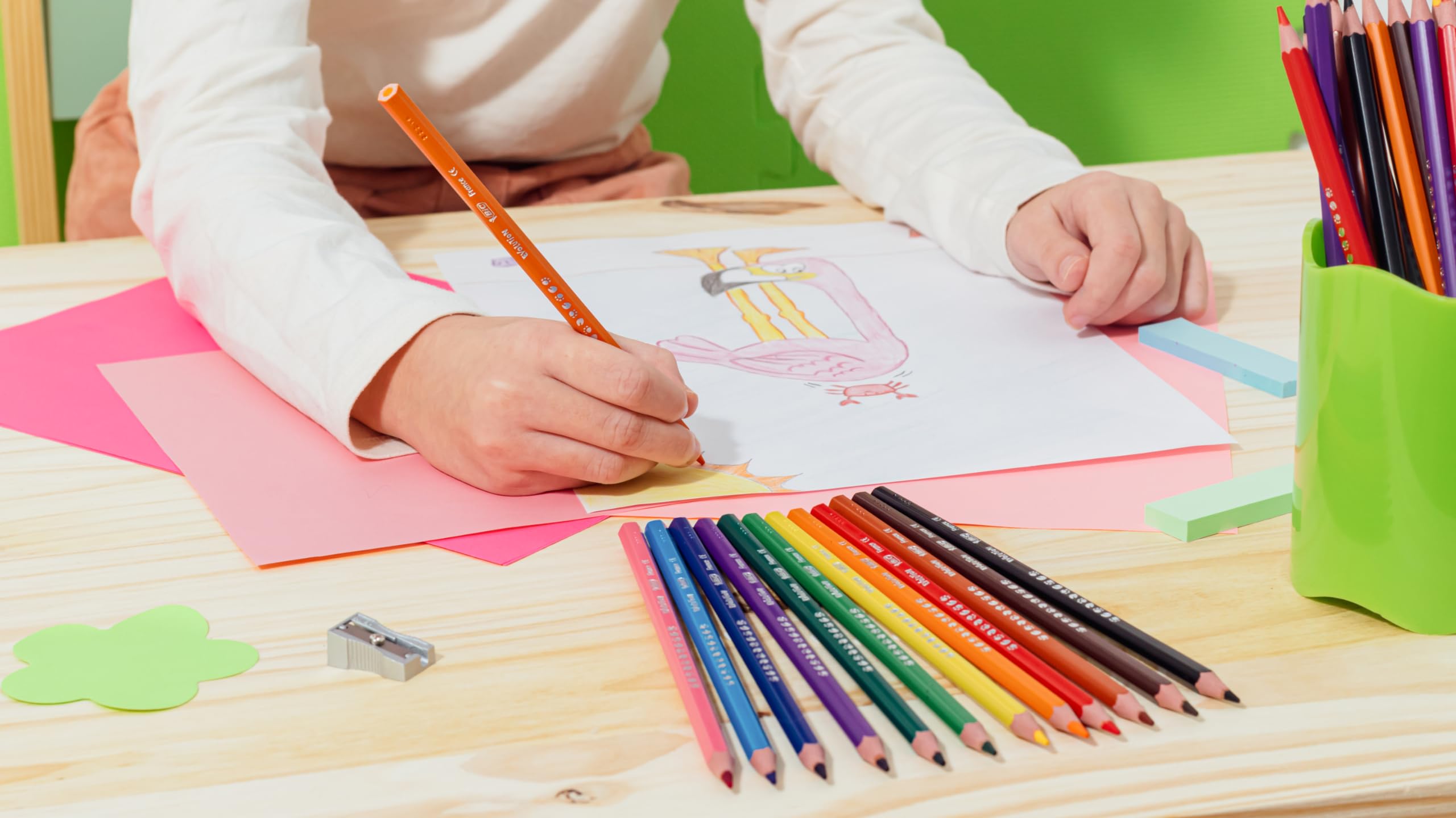 BIC Kids Evolution Ecolutions Coloured Pencils - 24-Pack, Wood-Free Art Supplies for Kids 5+ 15