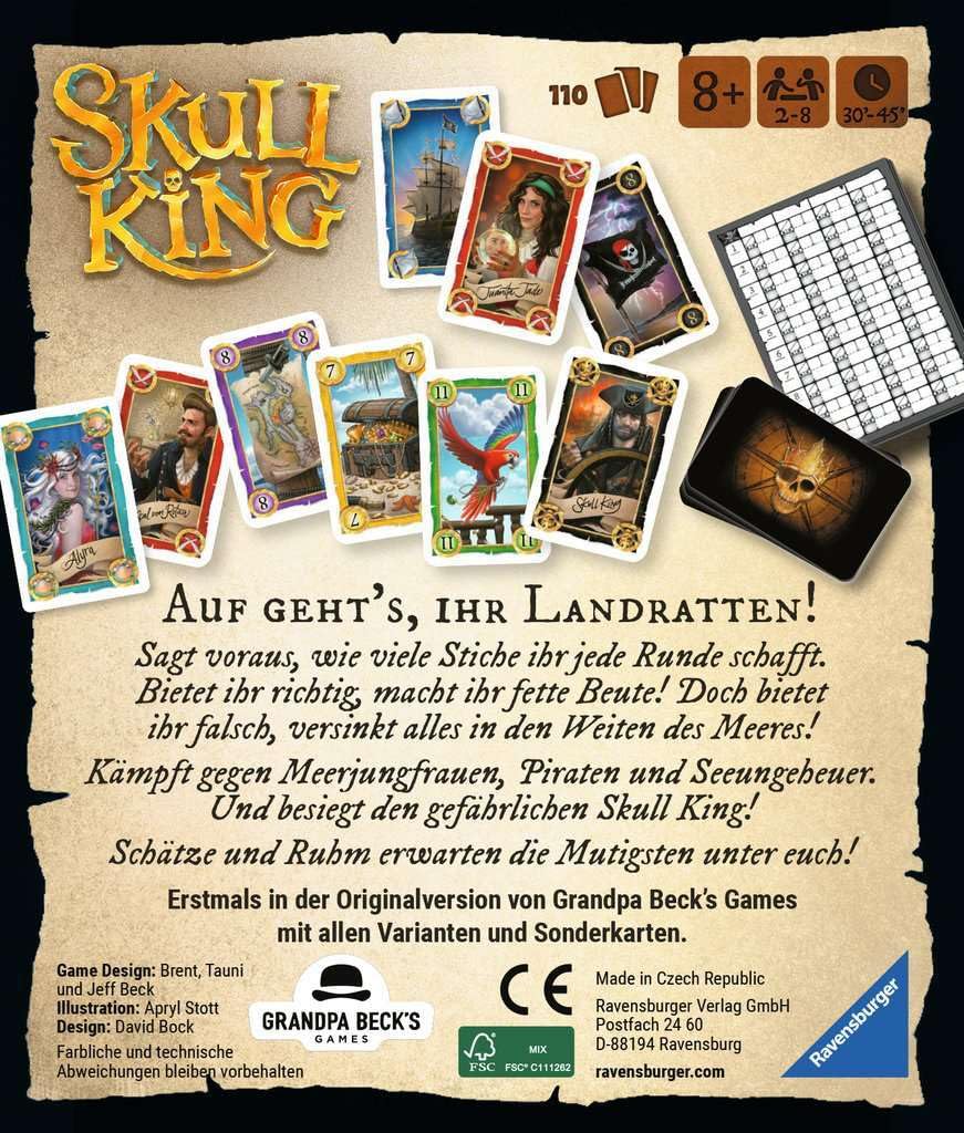Ravensburger Skull King Trick Card Game | 2-8 Players | Ages 8+ | 45 Min Playtime 2