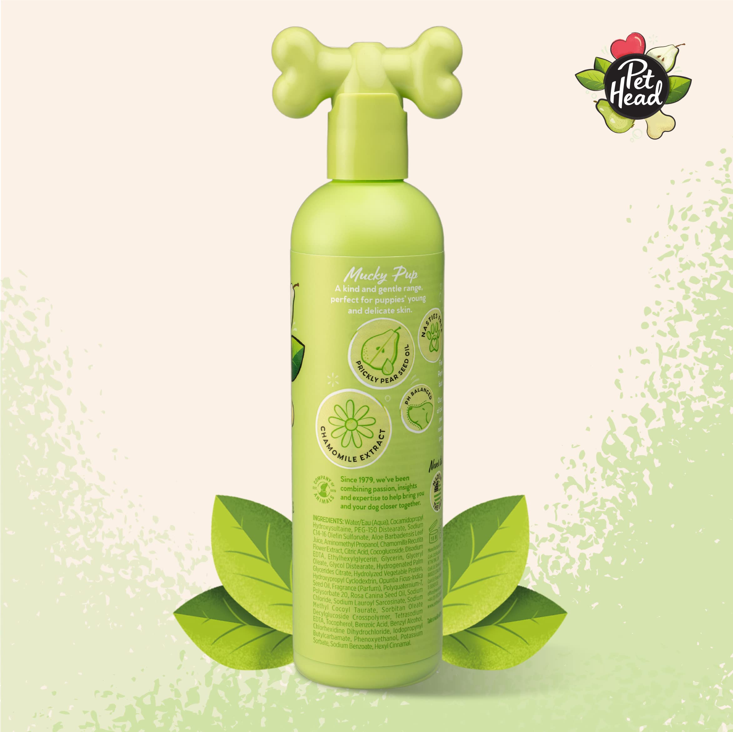 Pet Head Mucky Pup Puppy Shampoo - Pear Scent | Conditioning Formula for Puppies from 8 Weeks
