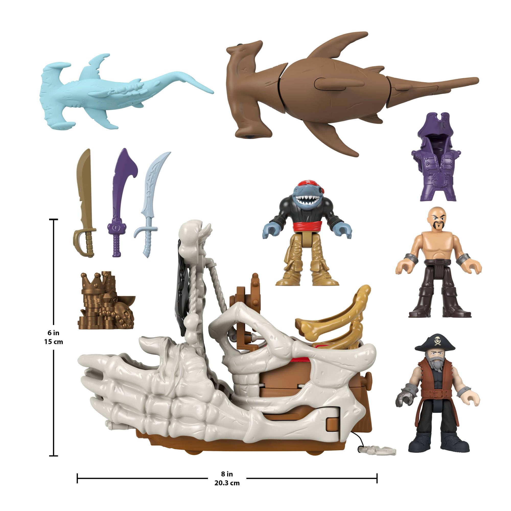 Fisher-Price Imaginext Billy Bones Pirate Bundle Playset with 3 Action Figures | Ages 3Y+ 2