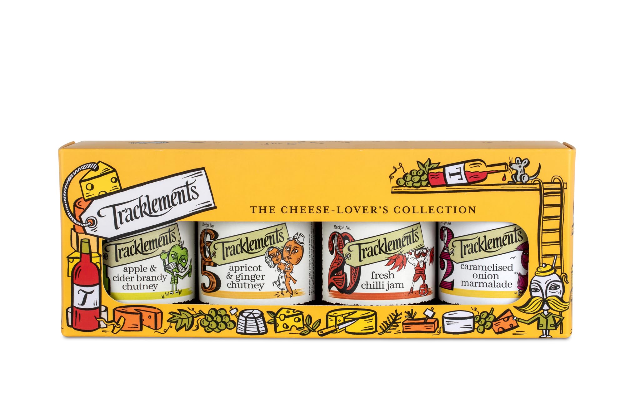 Tracklements The Cheese Lover's Collection Gift Pack | 4 Great Taste Award Winners | Gluten Free & Vegan Friendly