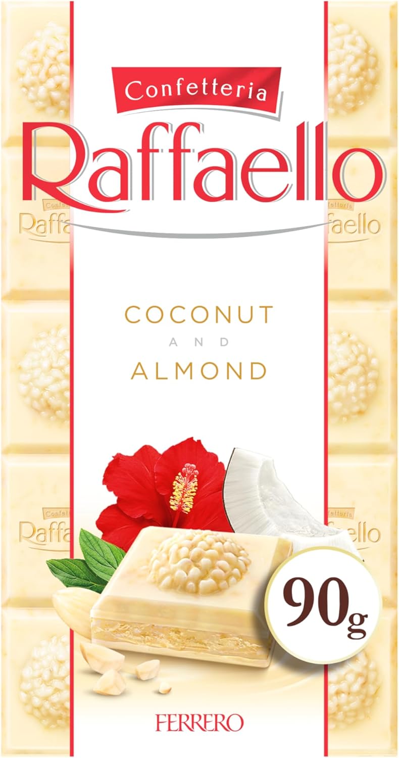 Ferrero Raffaello White Chocolate Bar with Coconut and Almonds 90g 1