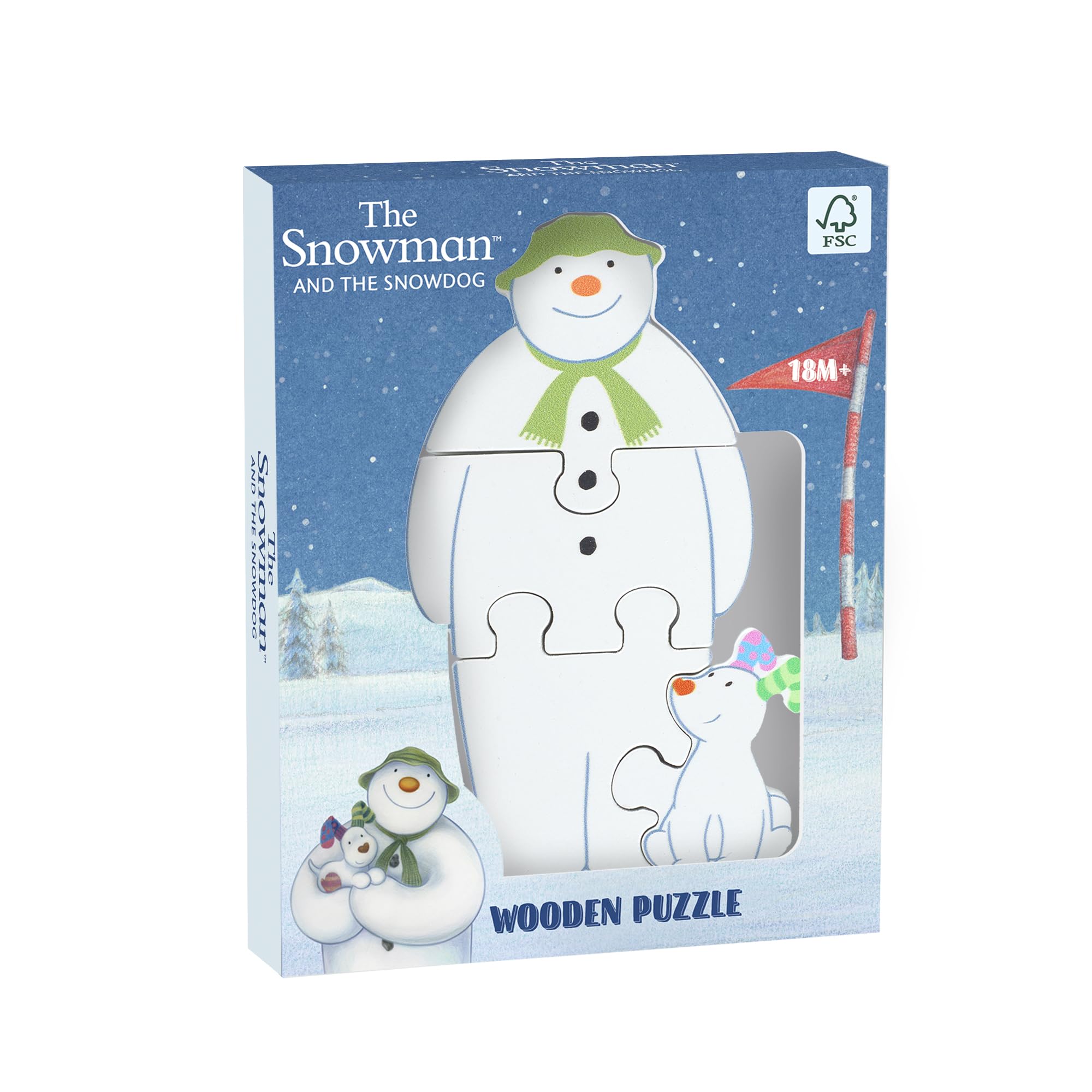 The Snowman™ and the Snowdog Wooden Puzzle - Educational Jigsaw for Toddlers 12M+ 6