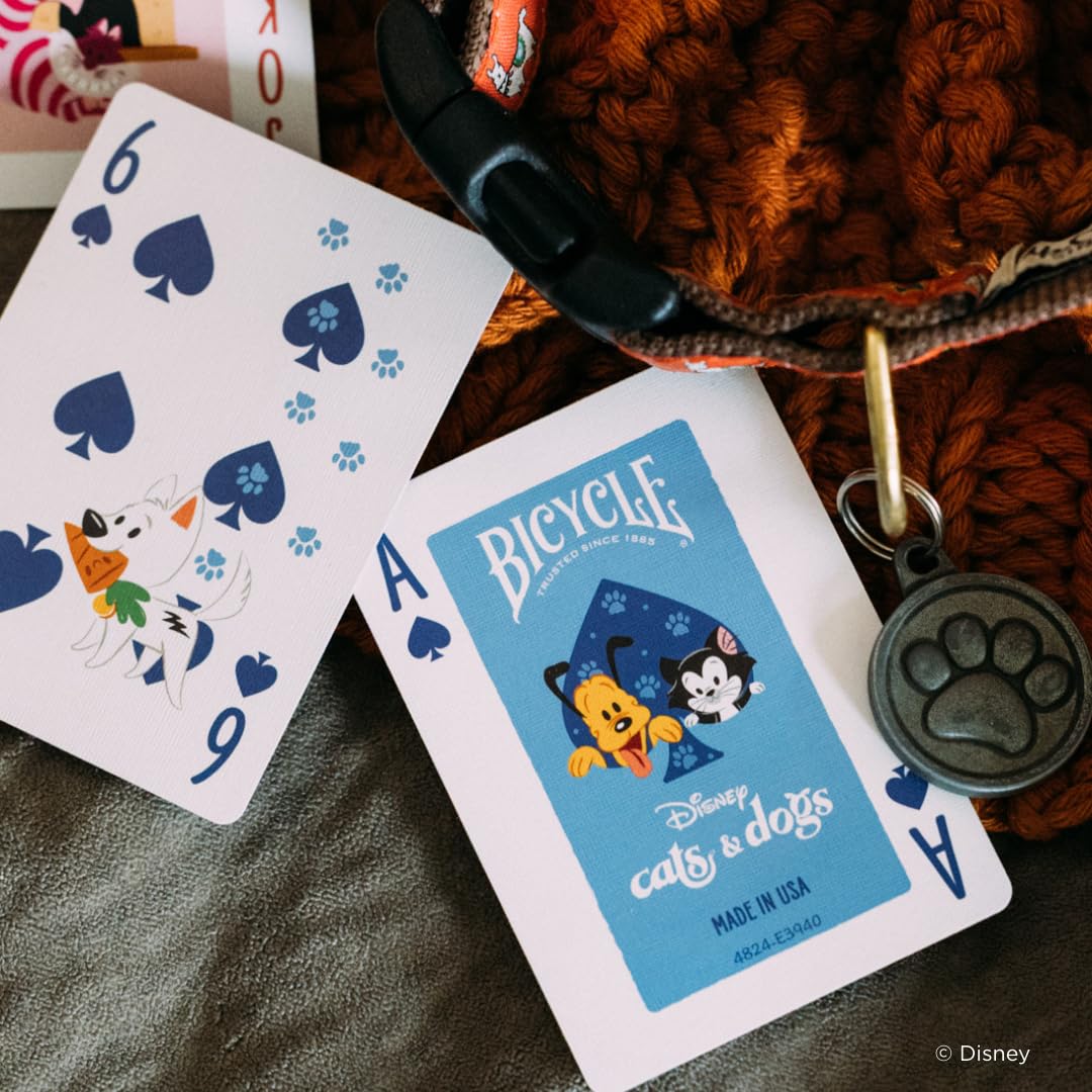 Bicycle Disney Cat and Dogs Playing Cards - Custom Design | Air Cushion Finish | Unisex Adult 7